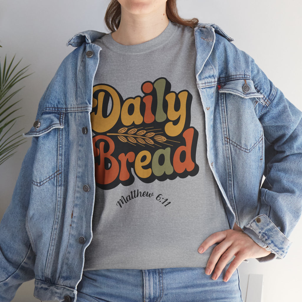 Daily Bread Shirt, Matthew 6:11, Retro Christian Shirt, Vintage Faith Shirt, Lord's Prayer Shirt, Christian Gift, Scripture Shirt