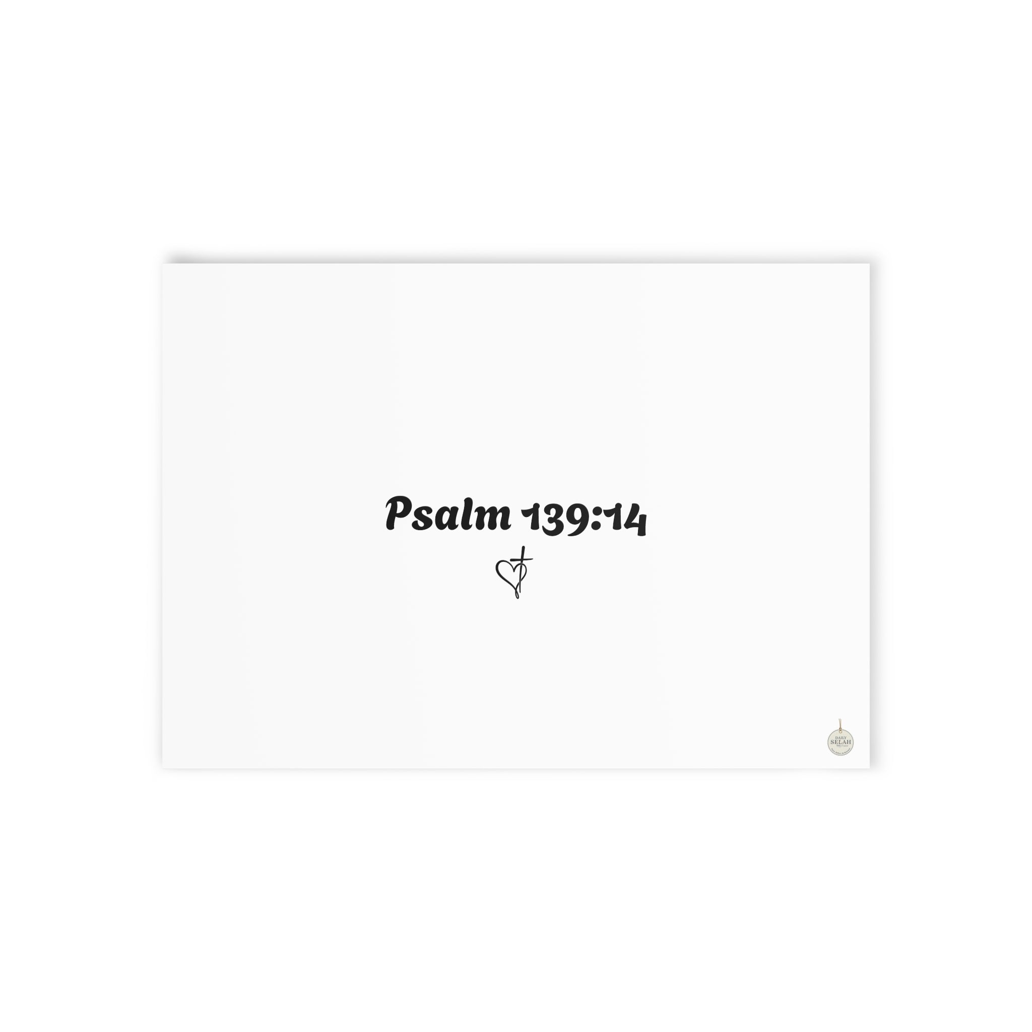 Christian Inspirational Card — “Fearfully & Wonderfully Made” Psalm 139:14 Religious Greeting