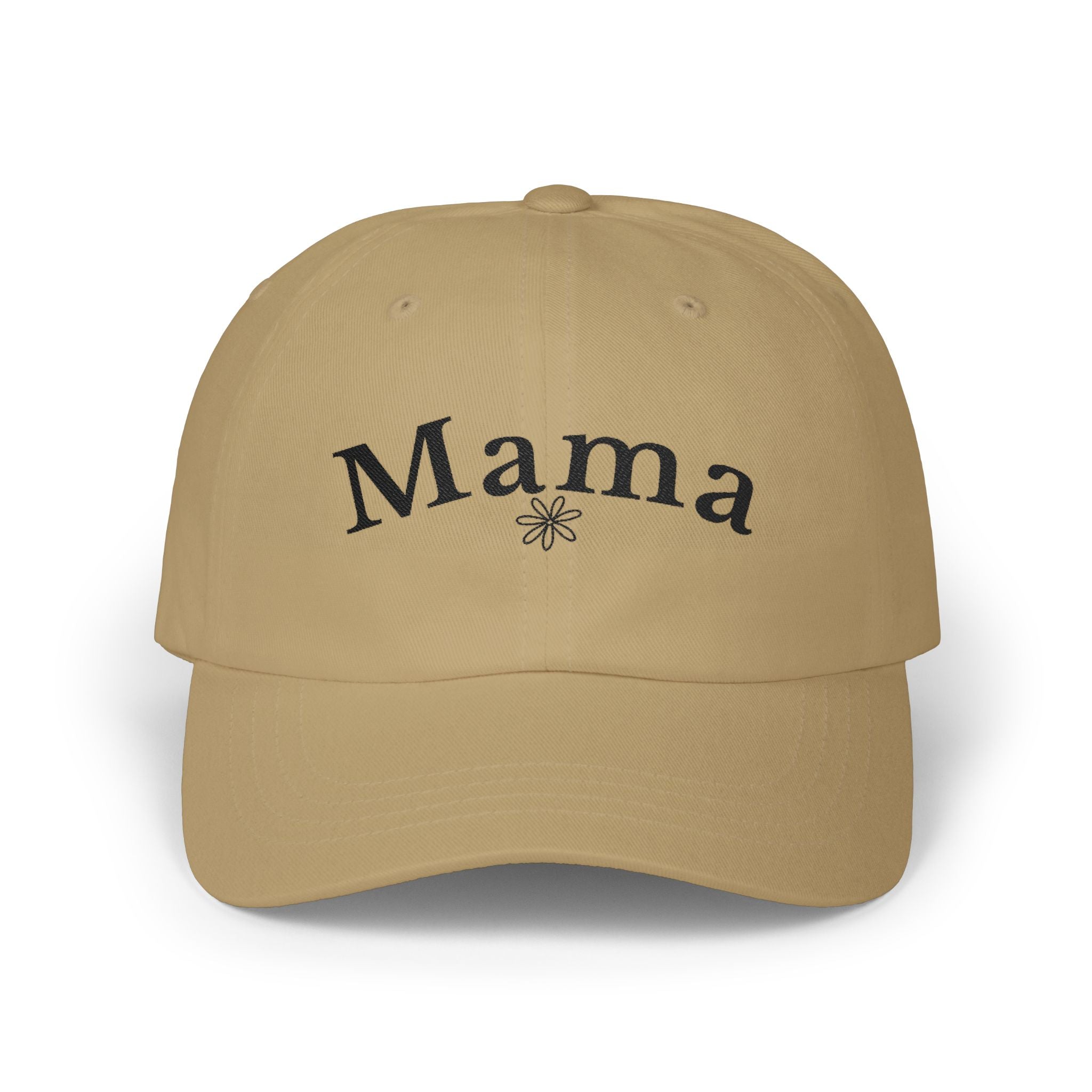 Mama Dad Cap — Embroidered Floral Script Hat for Moms