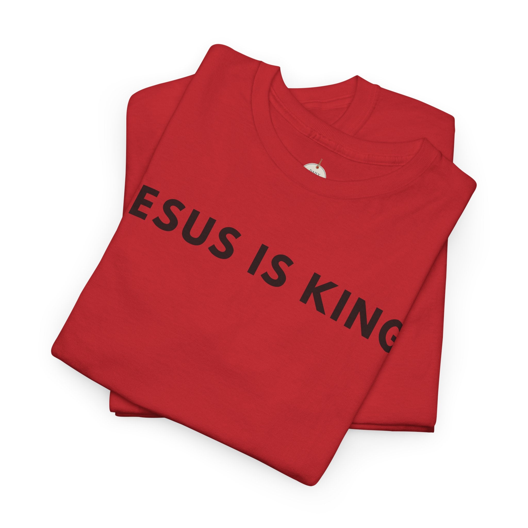 Jesus Is King Tee - Christian Faith White Cotton T-Shirt