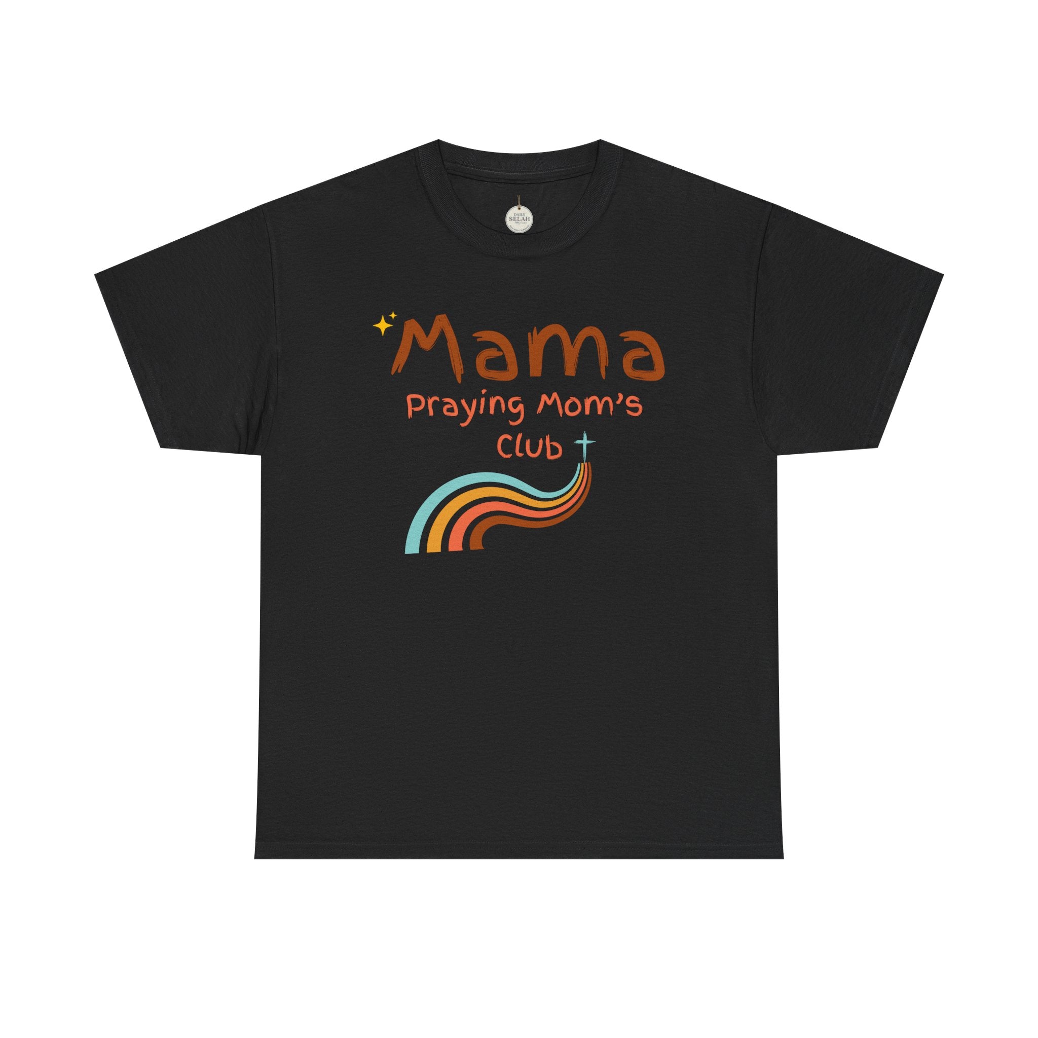 Mama Praying Mom's Club Tee — Inspirational Christian Mama T-Shirt with Rainbow - Mother's Day Gift