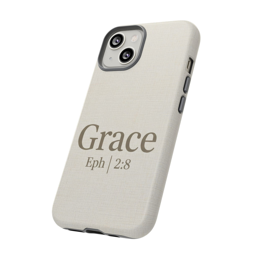 Grace (Ephesians 2:8) Phone Case — Minimalist Christian Inspirational Tough Case