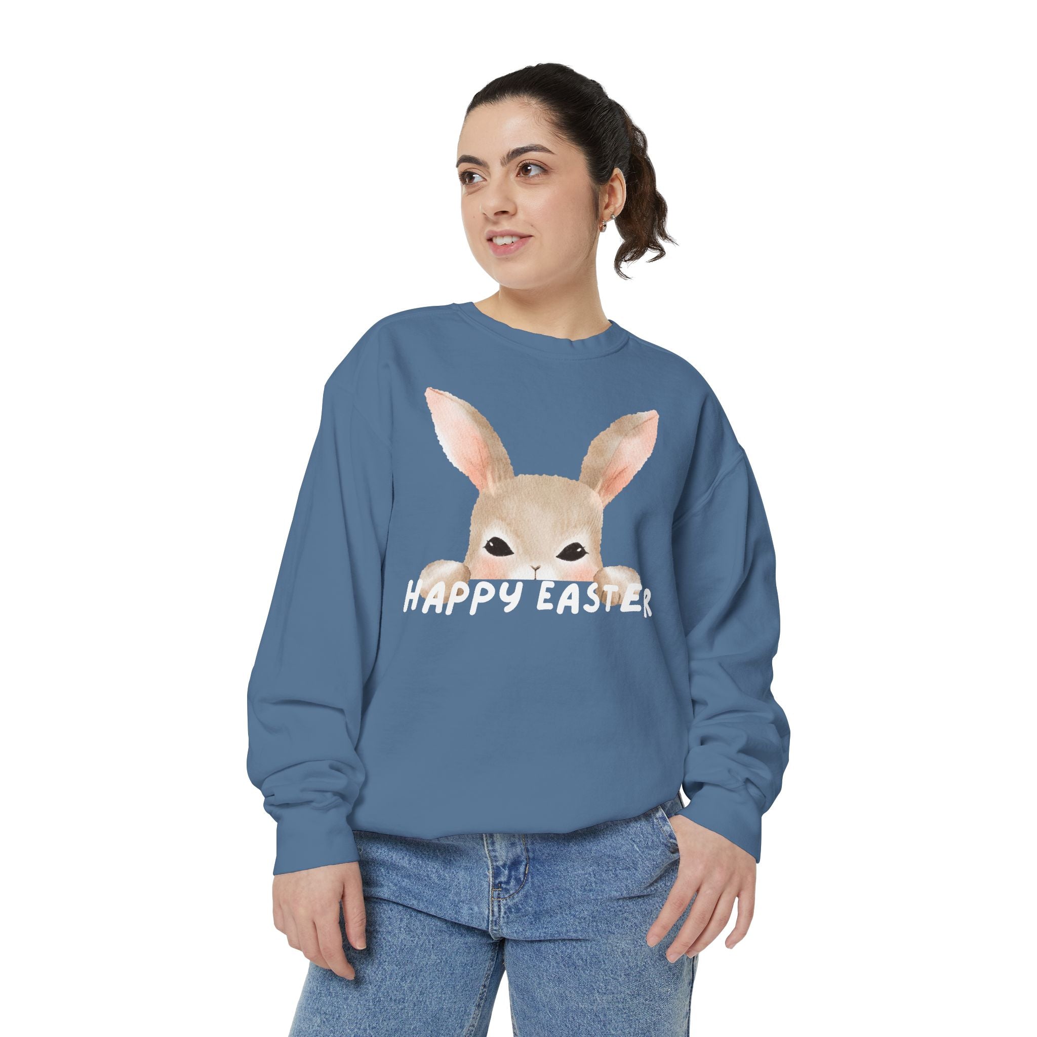 Easter Bunny Sweatshirt - 'Happy Easter' Cozy Holiday Pullover