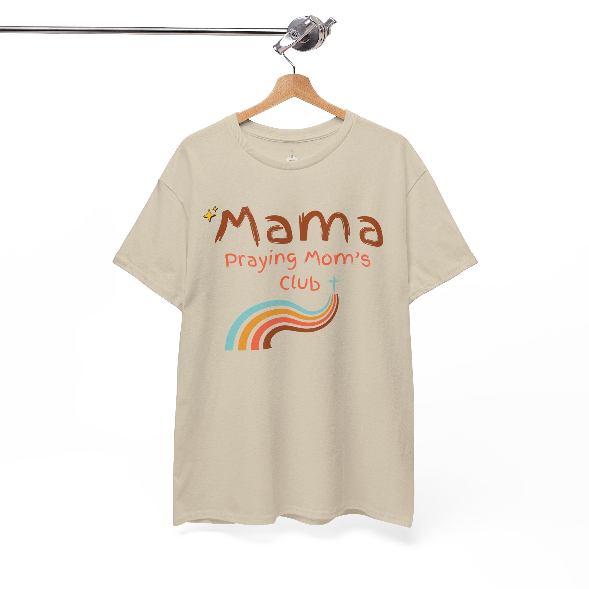 Mama Praying Mom's Club Tee — Inspirational Christian Mama T-Shirt with Rainbow - Mother's Day Gift