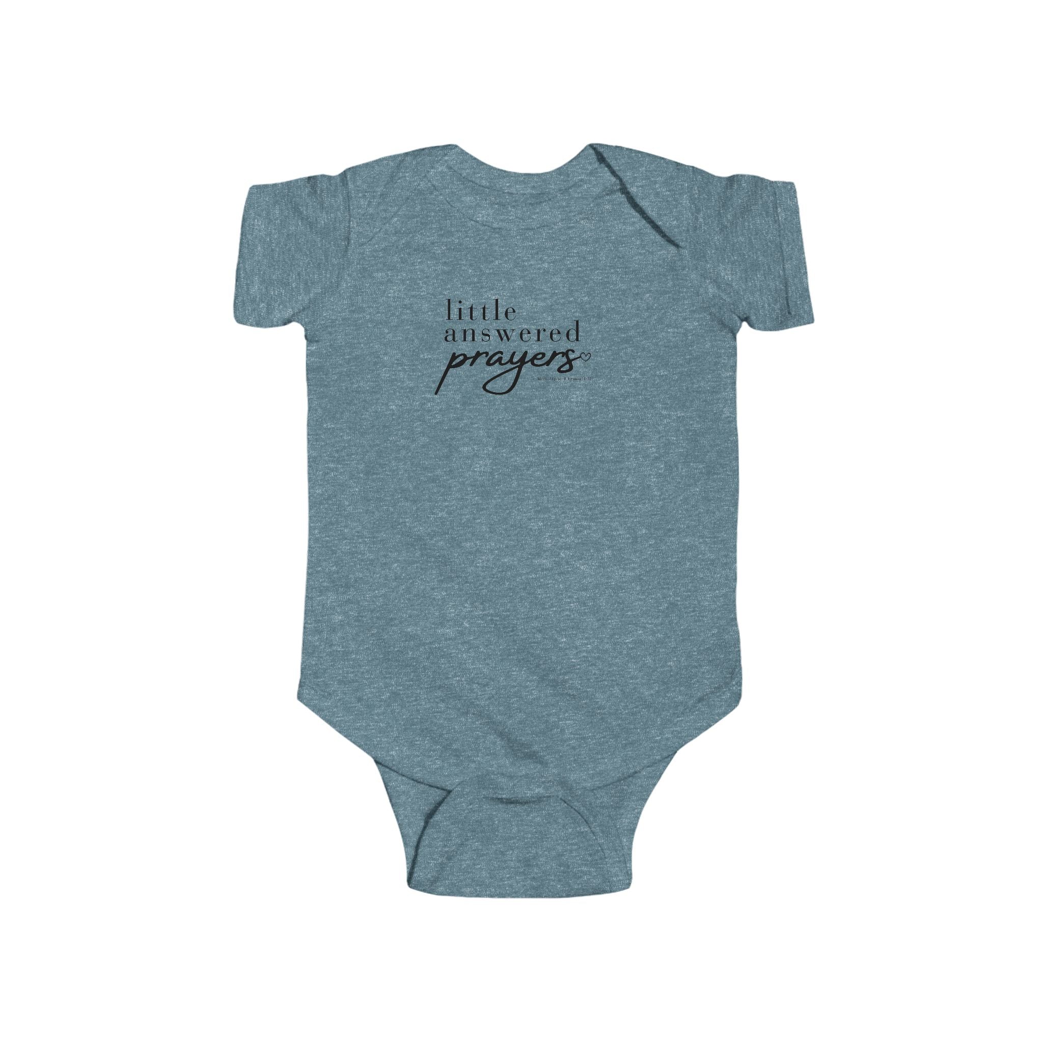 Infant Bodysuit "Little Answered Prayers" – Baby Onesie, Religious Newborn Gift