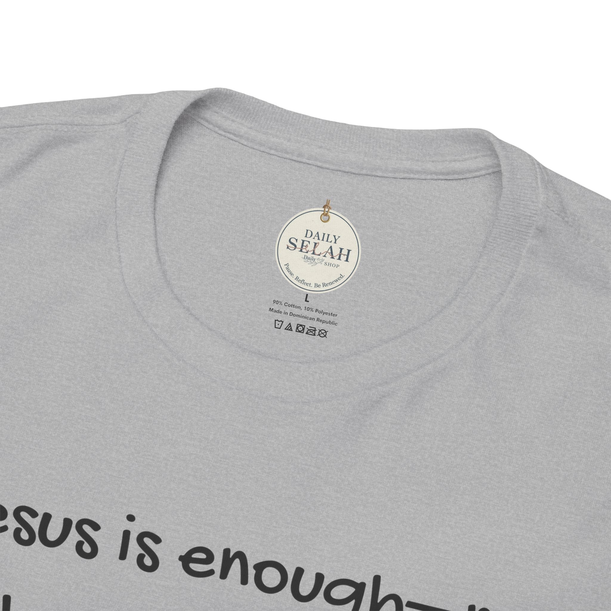Christian T‑Shirt "Jesus is Enough — No Matter What You Lack" | Faith Graphic Tee