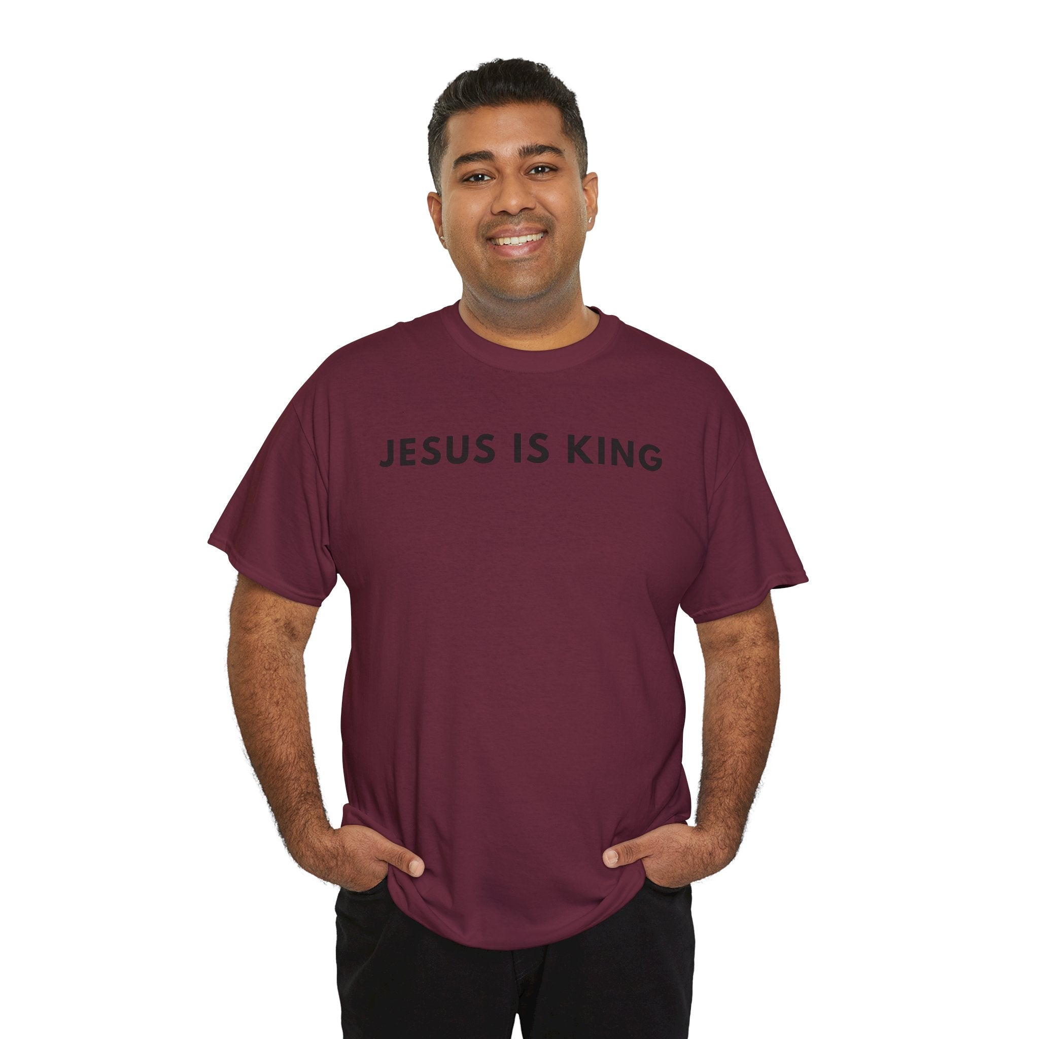 Jesus Is King Tee - Christian Faith White Cotton T-Shirt