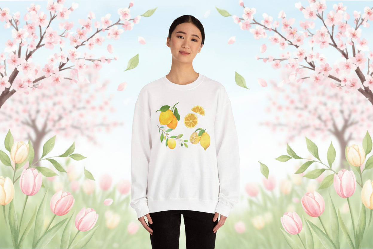 Lemon Botanical Crewneck Sweatshirt