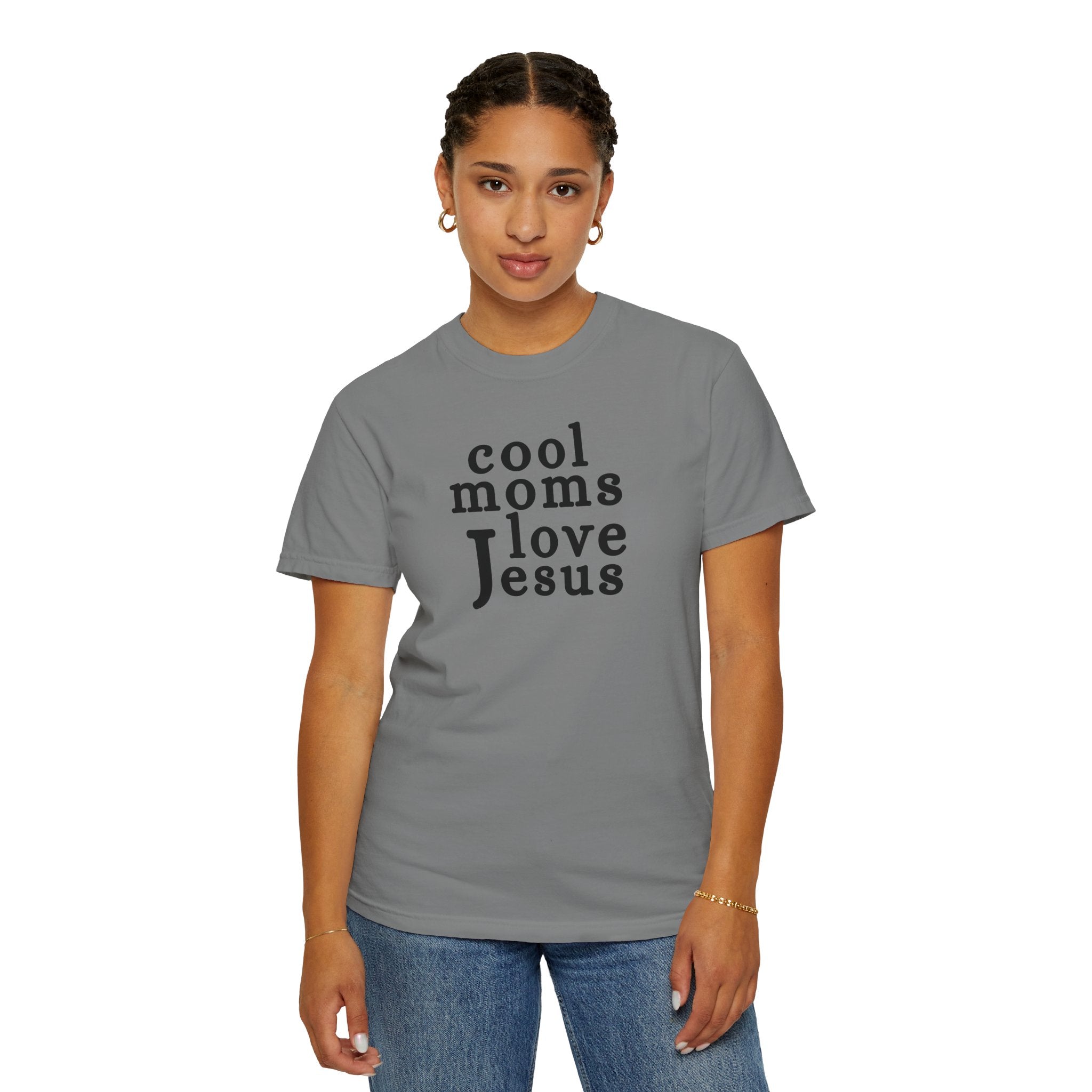 Christian Mom T-Shirt — "Cool Moms Love Jesus" Graphic Tee