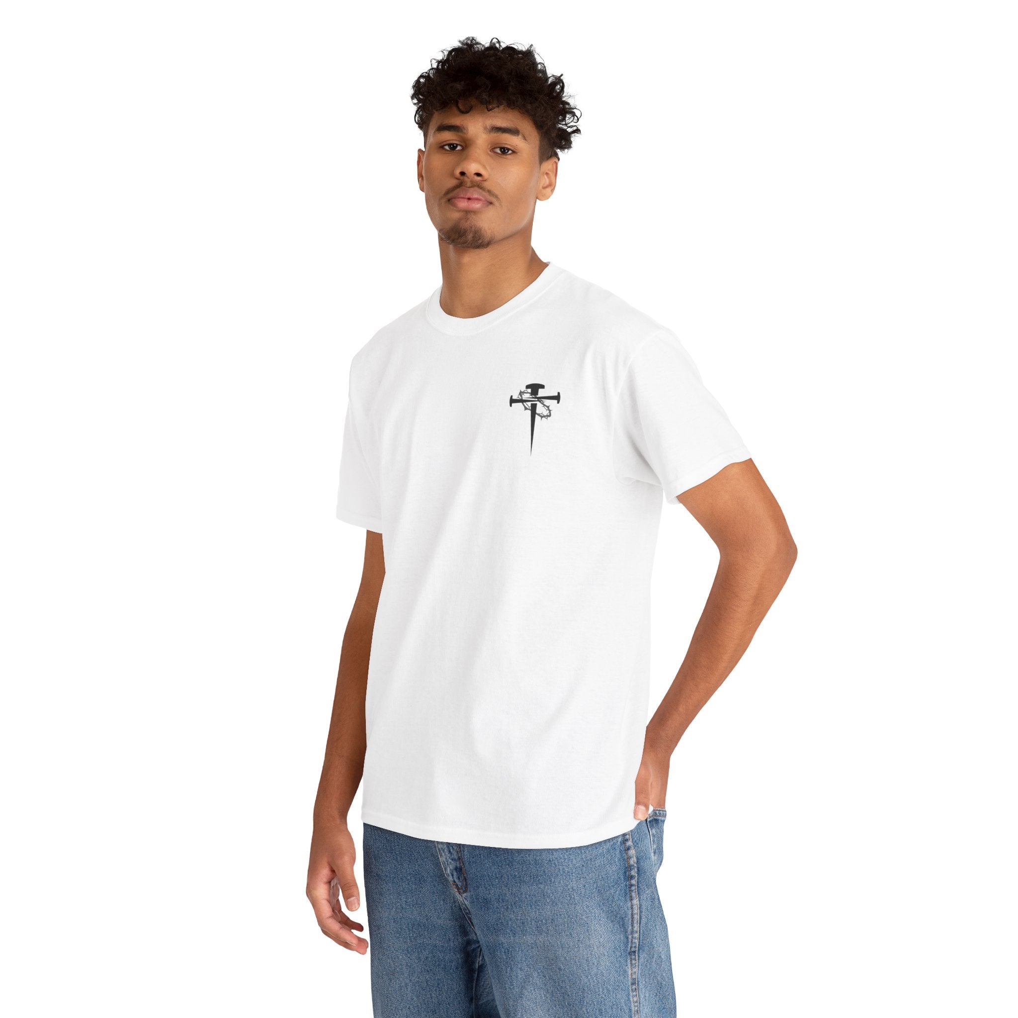 Cross & Dagger with Thorn of Crowns T-Shirt — Minimal Christian Chest Graphic