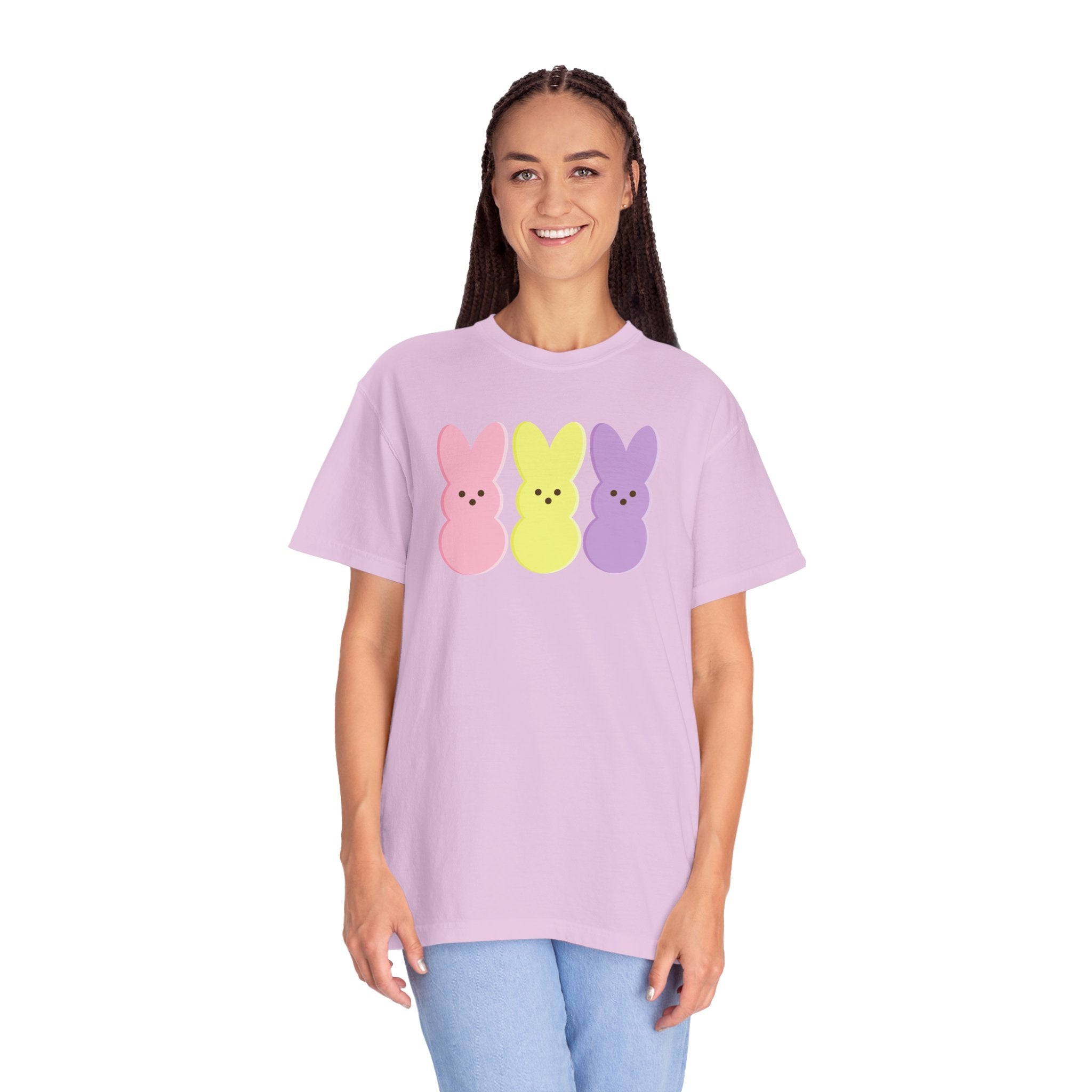 Easter Peeps Bunny T-Shirt — Pastel Marshmallow Bunny Tee (Comfort Colors)