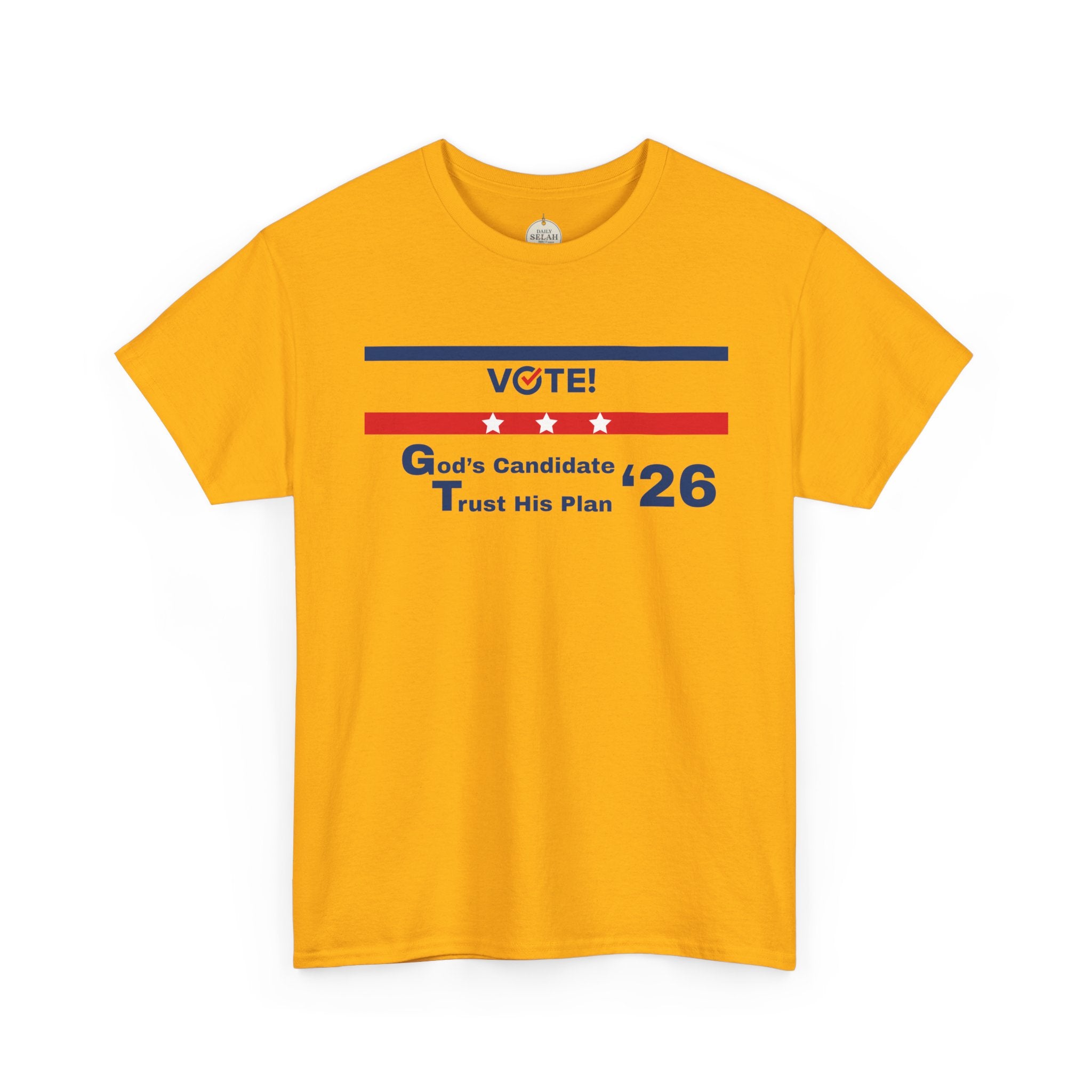 Political Vote '26 T‑Shirt — "God's Candidate Trust His Plan" Patriotic Tee