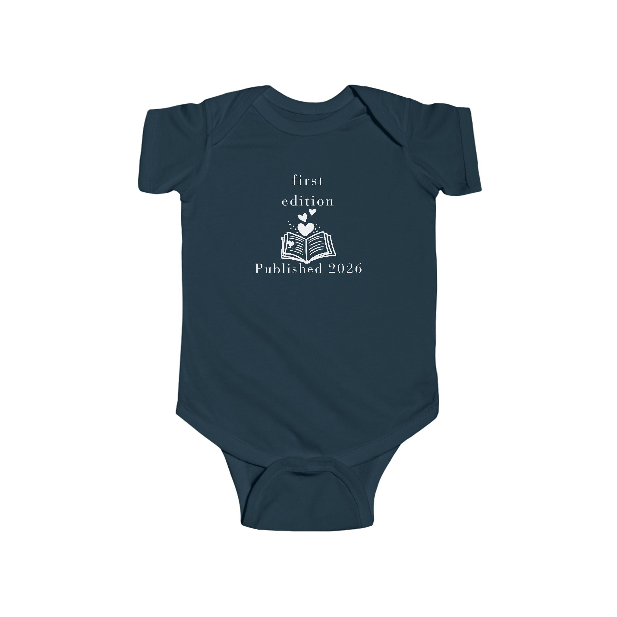 First Edition Book Graphic Bodysuit | Published 2026 Newborn Onesie