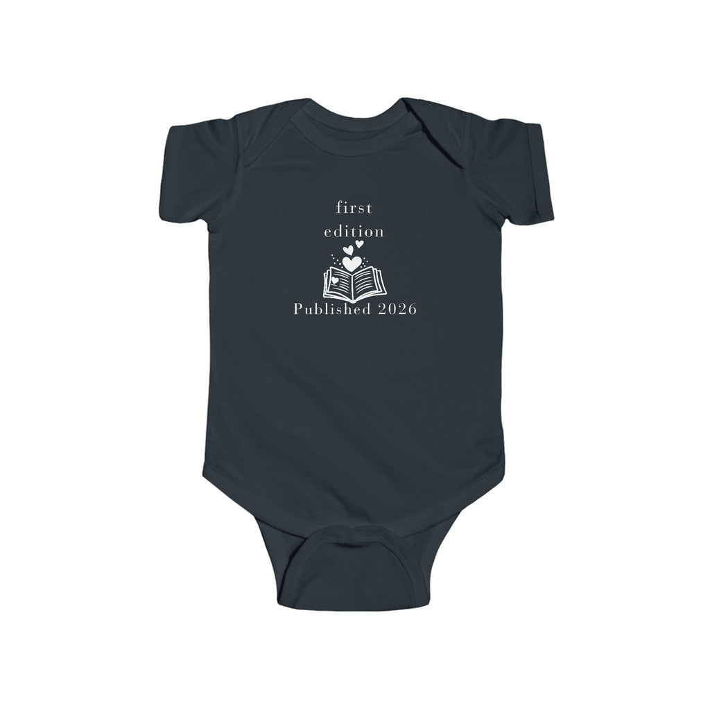First Edition Book Graphic Bodysuit | Published 2026 Newborn Onesie