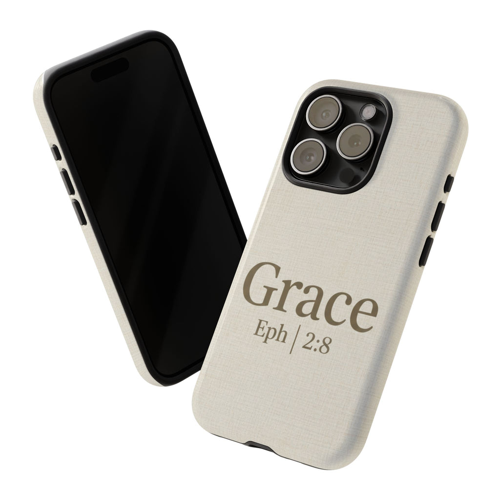 Grace (Ephesians 2:8) Phone Case — Minimalist Christian Inspirational Tough Case