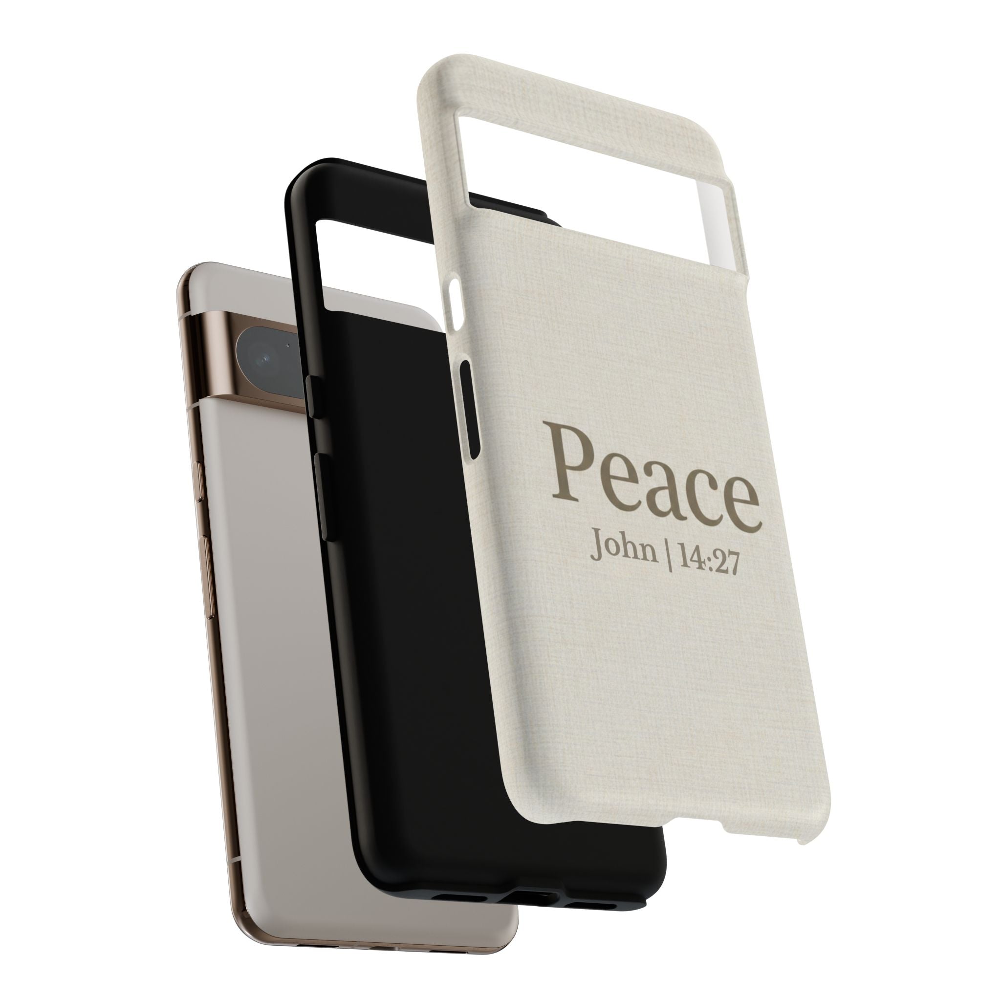 Peace (John 14:27) Phone Case — Minimalist Christian Scripture iPhone & Android Cover