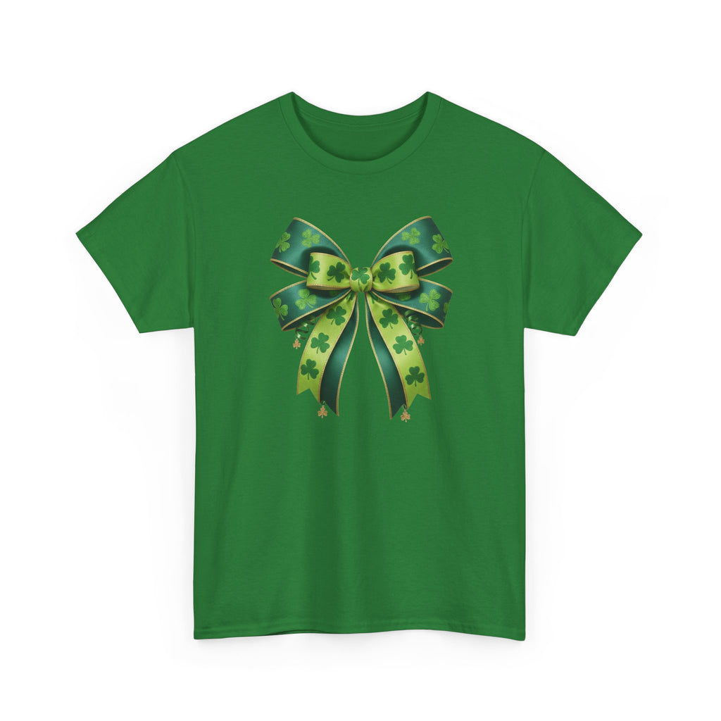 St. Patrick's Green Shamrock Bow T-Shirt