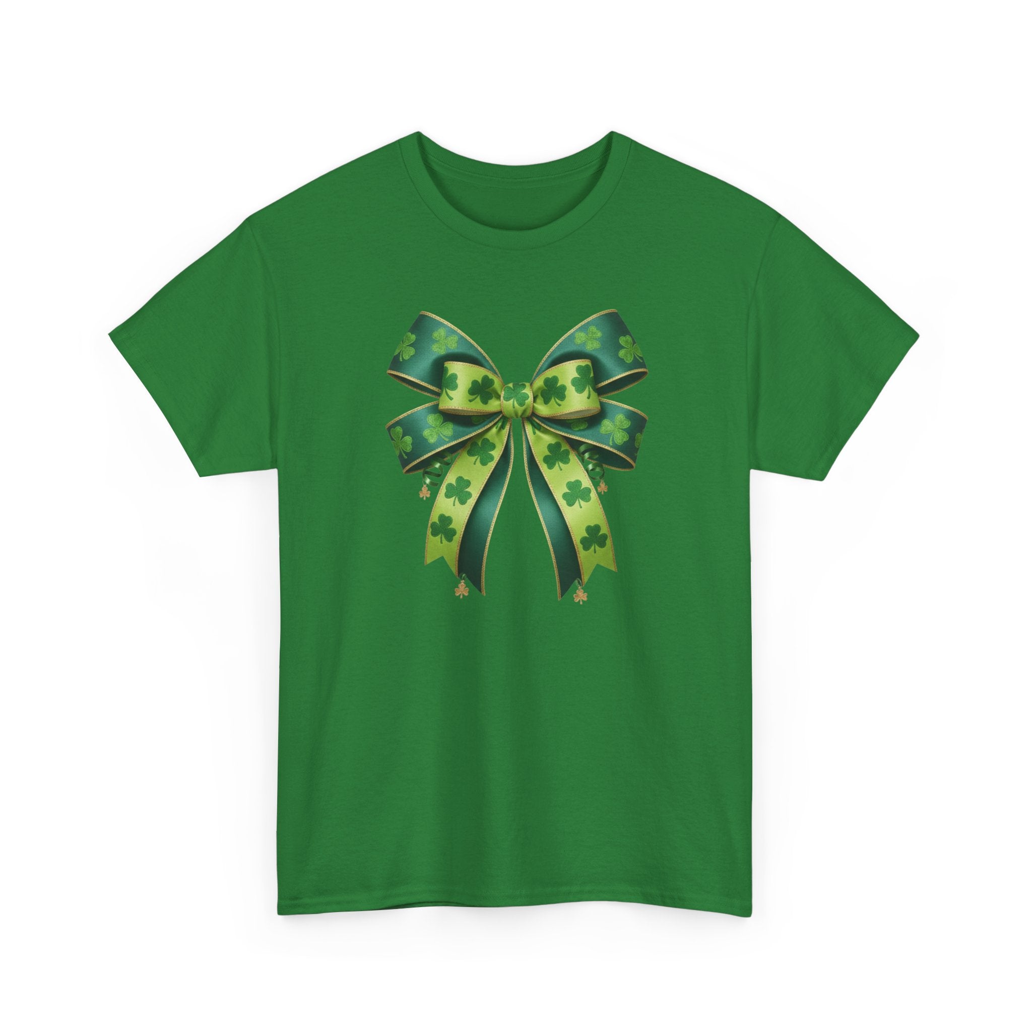 St. Patrick's Green Shamrock Bow T-Shirt