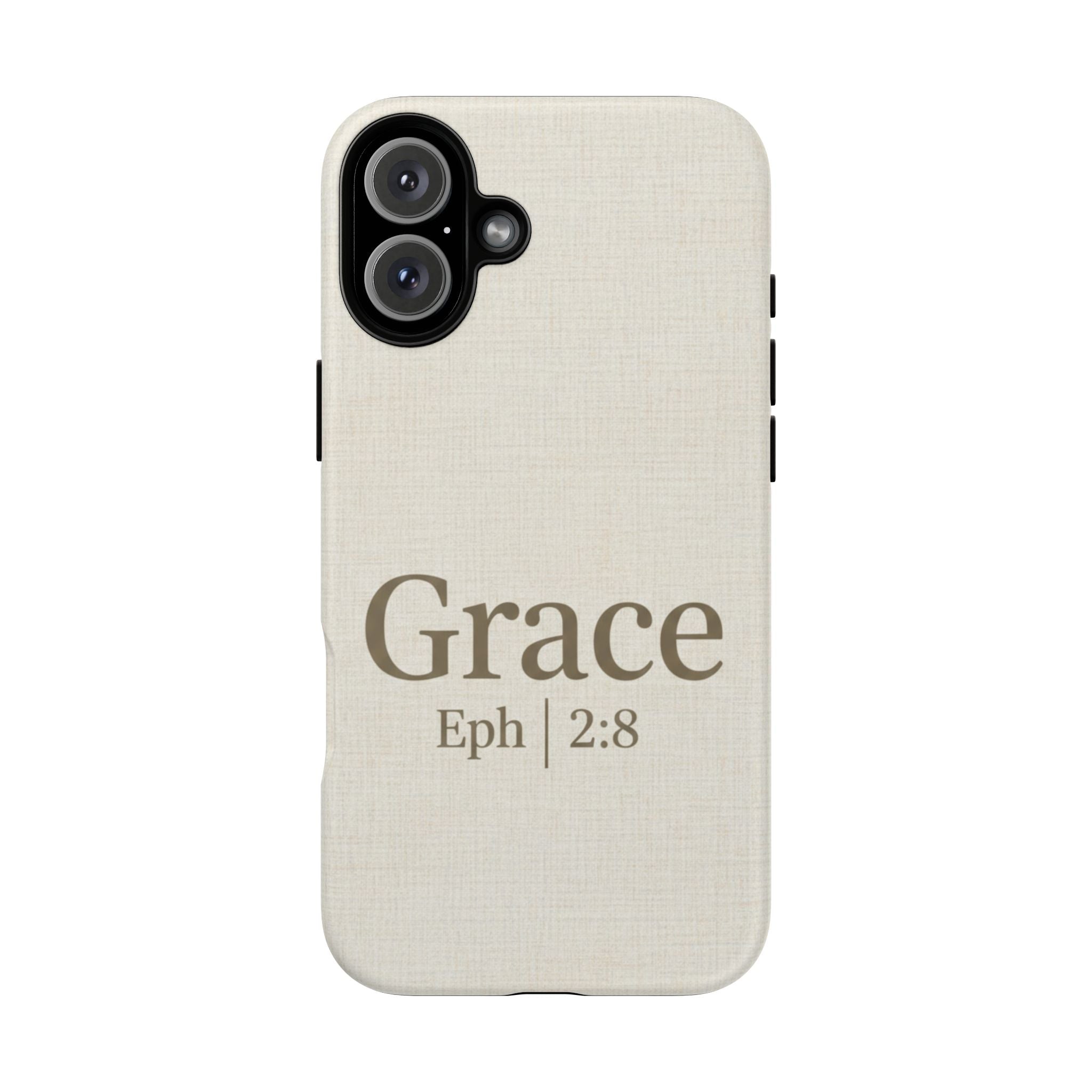 Grace (Ephesians 2:8) Phone Case — Minimalist Christian Inspirational Tough Case