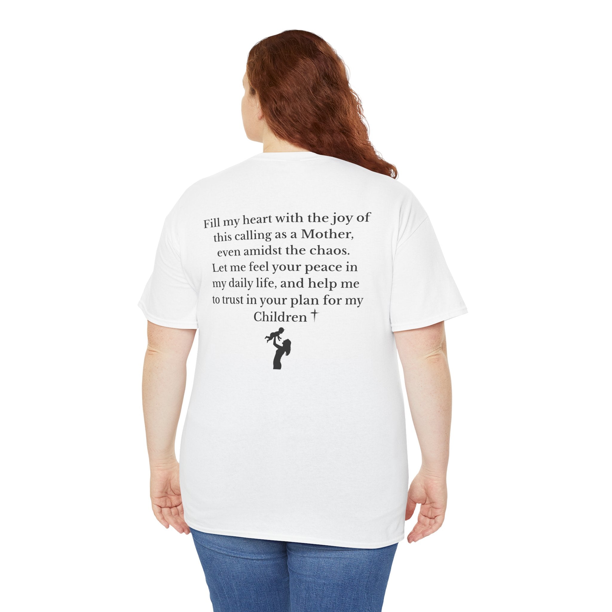 Mama Prayer T-Shirt — Front and Back Design Inspirational Christian Mom Tee with Back Prayer Quote - Mother's Day Gift