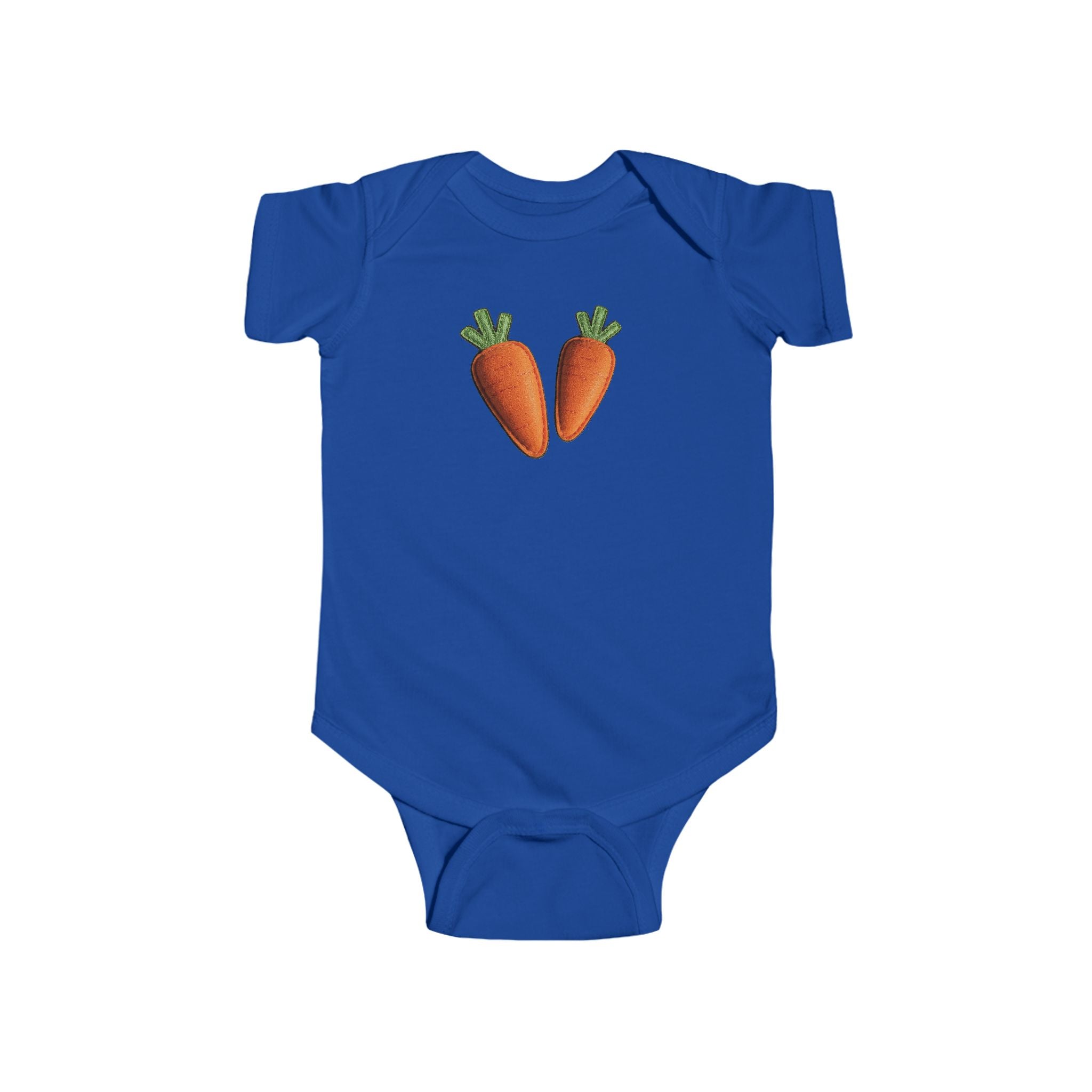 Baby Carrot Graphic Bodysuit — Cute Vegetable Infant Onesie Easter