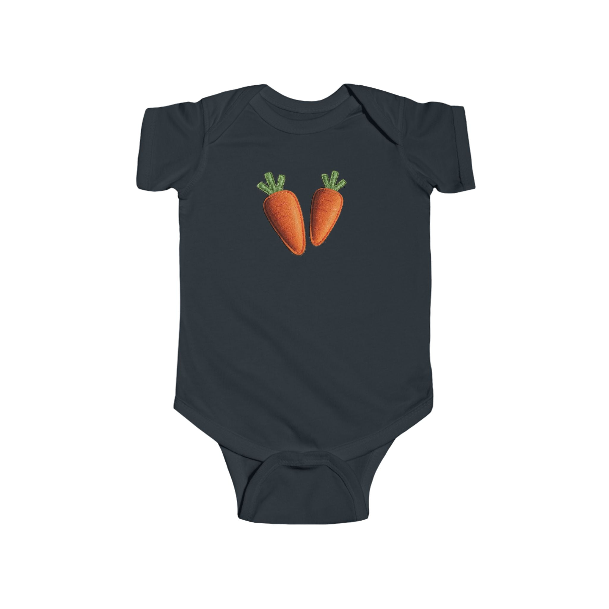 Baby Carrot Graphic Bodysuit — Cute Vegetable Infant Onesie Easter