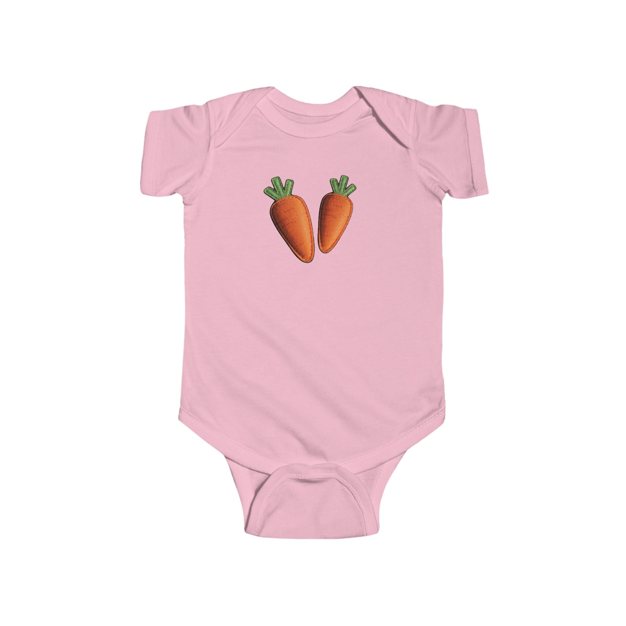 Baby Carrot Graphic Bodysuit — Cute Vegetable Infant Onesie Easter