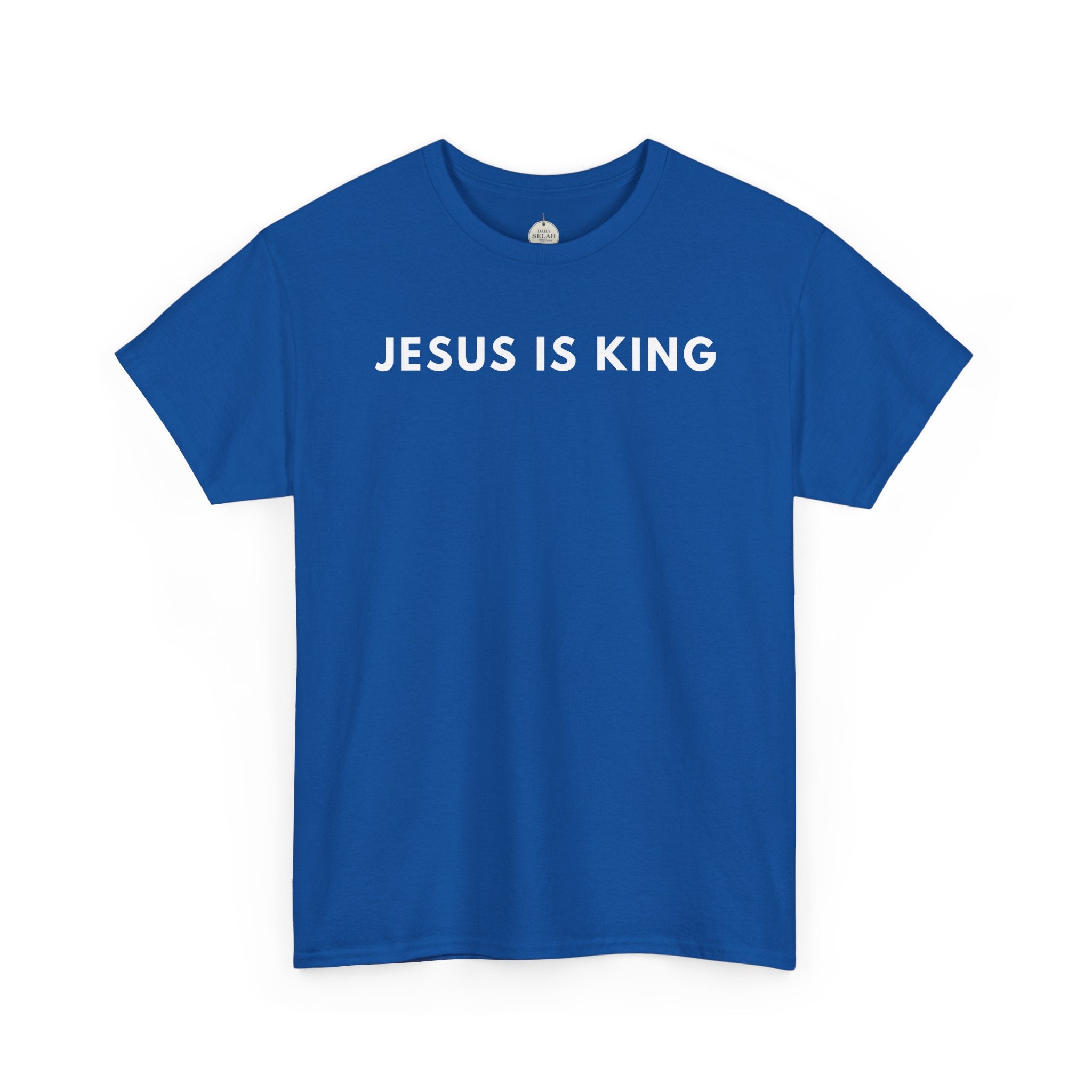 Jesus Is King Tee - Christian Faith White Cotton T-Shirt
