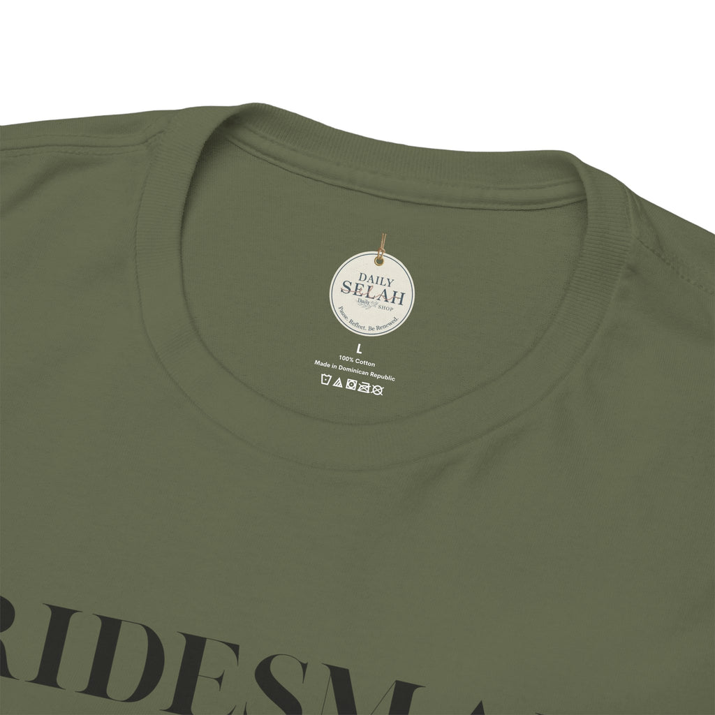 Bridesmaid T-Shirt — Elegant Script Bridal Party Tee (‘Bridesmaid’ with Heart) - Christian