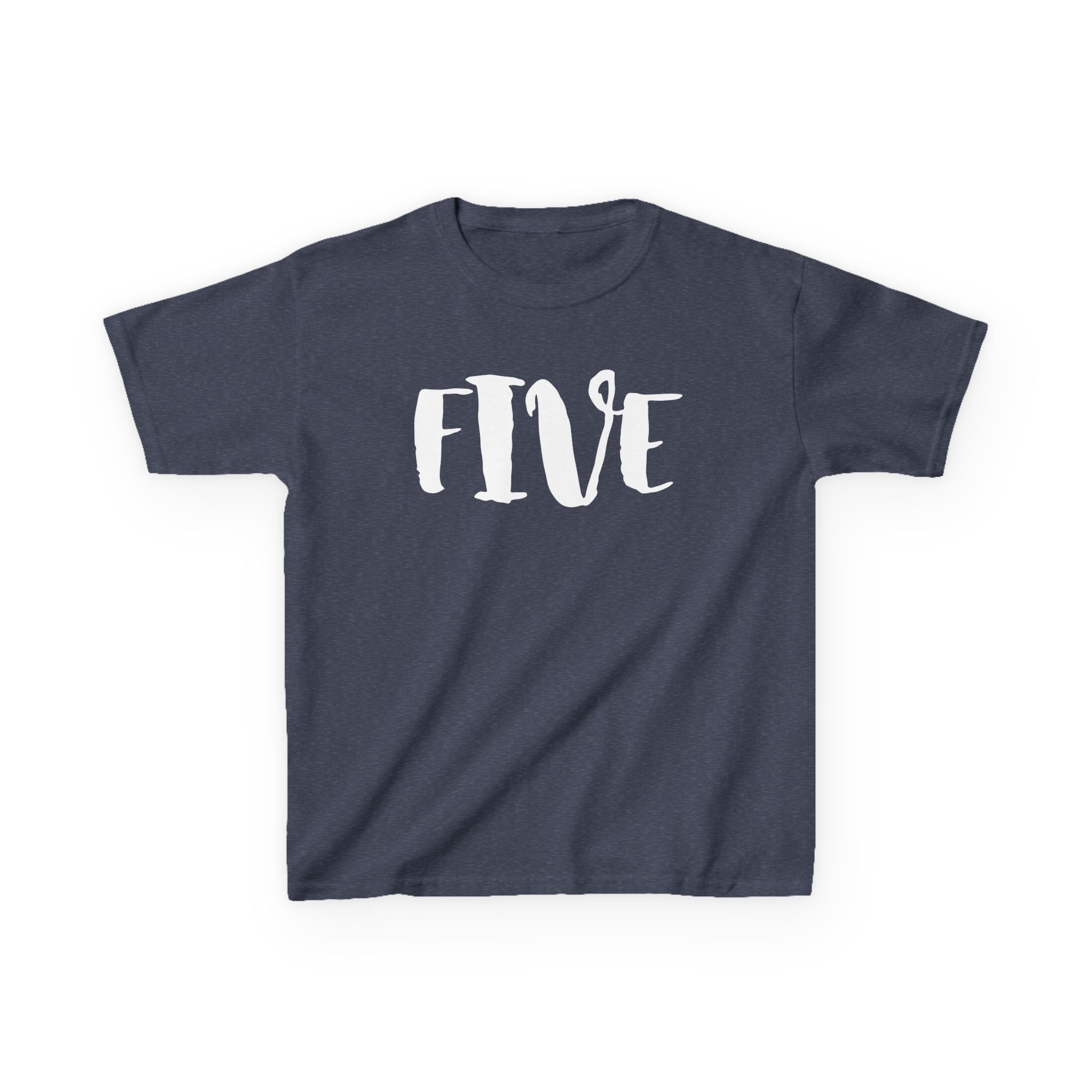 Kids "FIVE" Birthday T‑Shirt — Age 5 Party Tee