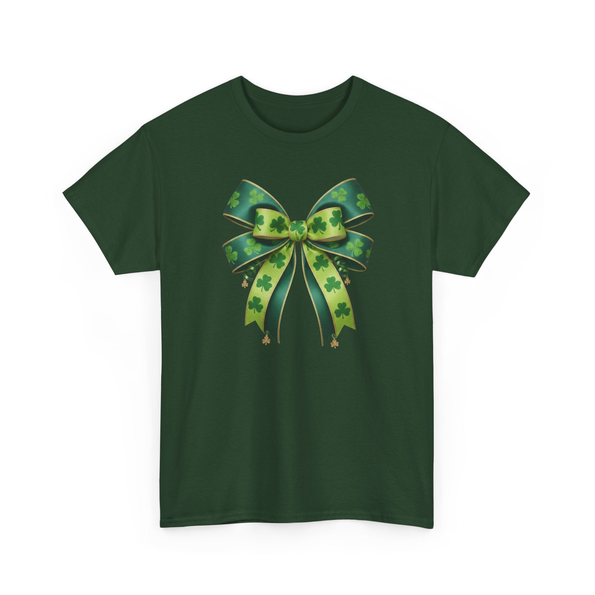 St. Patrick's Green Shamrock Bow T-Shirt