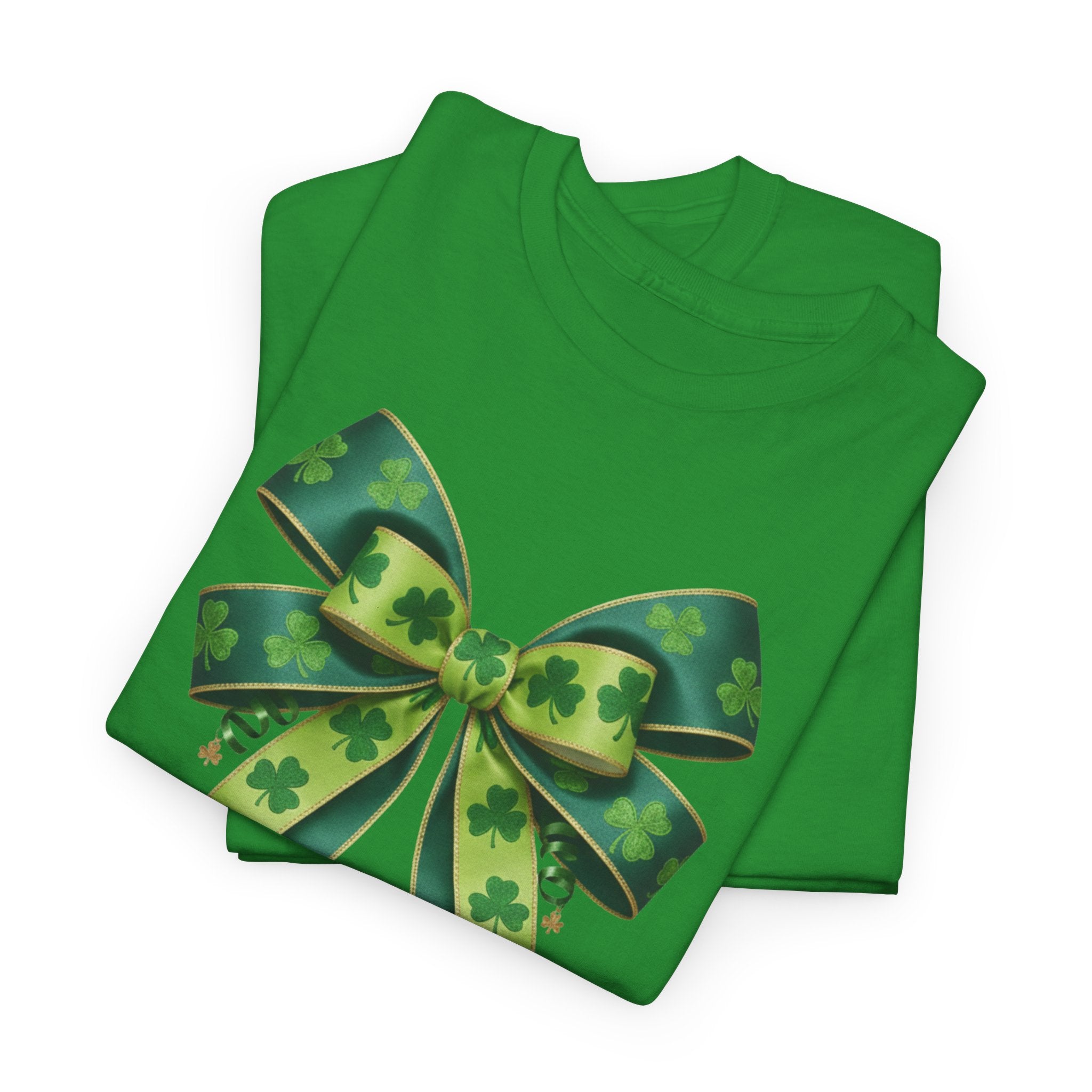 St. Patrick's Green Shamrock Bow T-Shirt