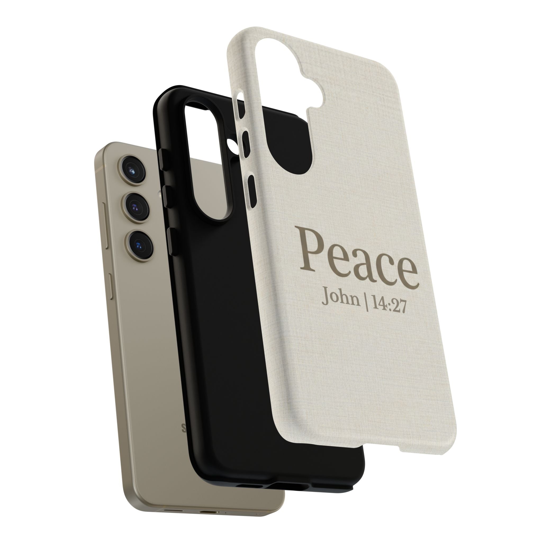 Peace (John 14:27) Phone Case — Minimalist Christian Scripture iPhone & Android Cover