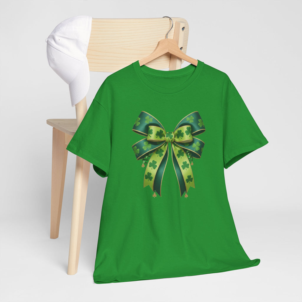 St. Patrick's Green Shamrock Bow T-Shirt