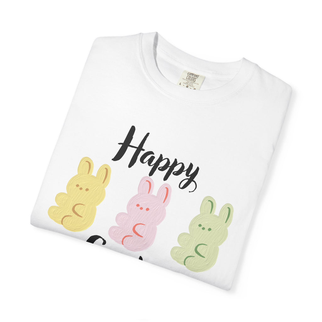 Happy Easter T-Shirt — 3 Pastel Bunny Peeps Spring Holiday Tee