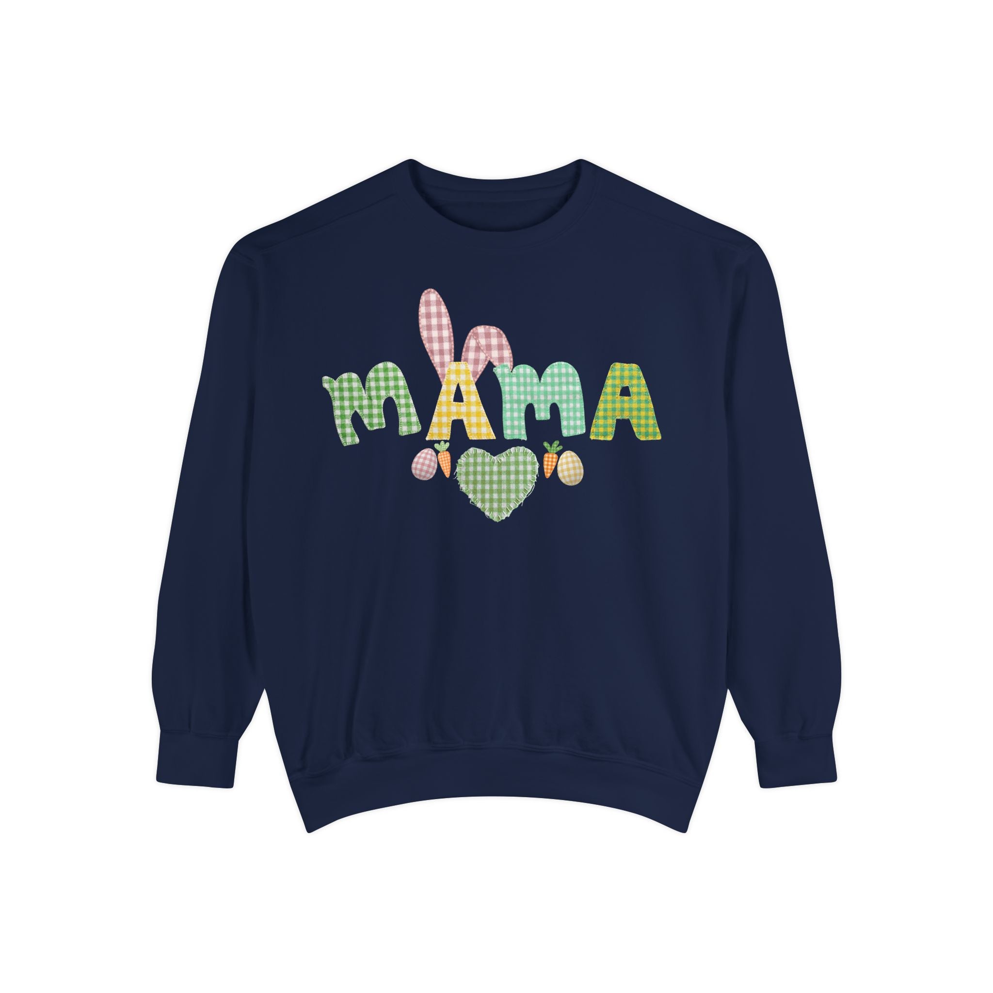 Comfort Colors - Mama Bunny Sweatshirt — Easter Plaid Mom Pullover