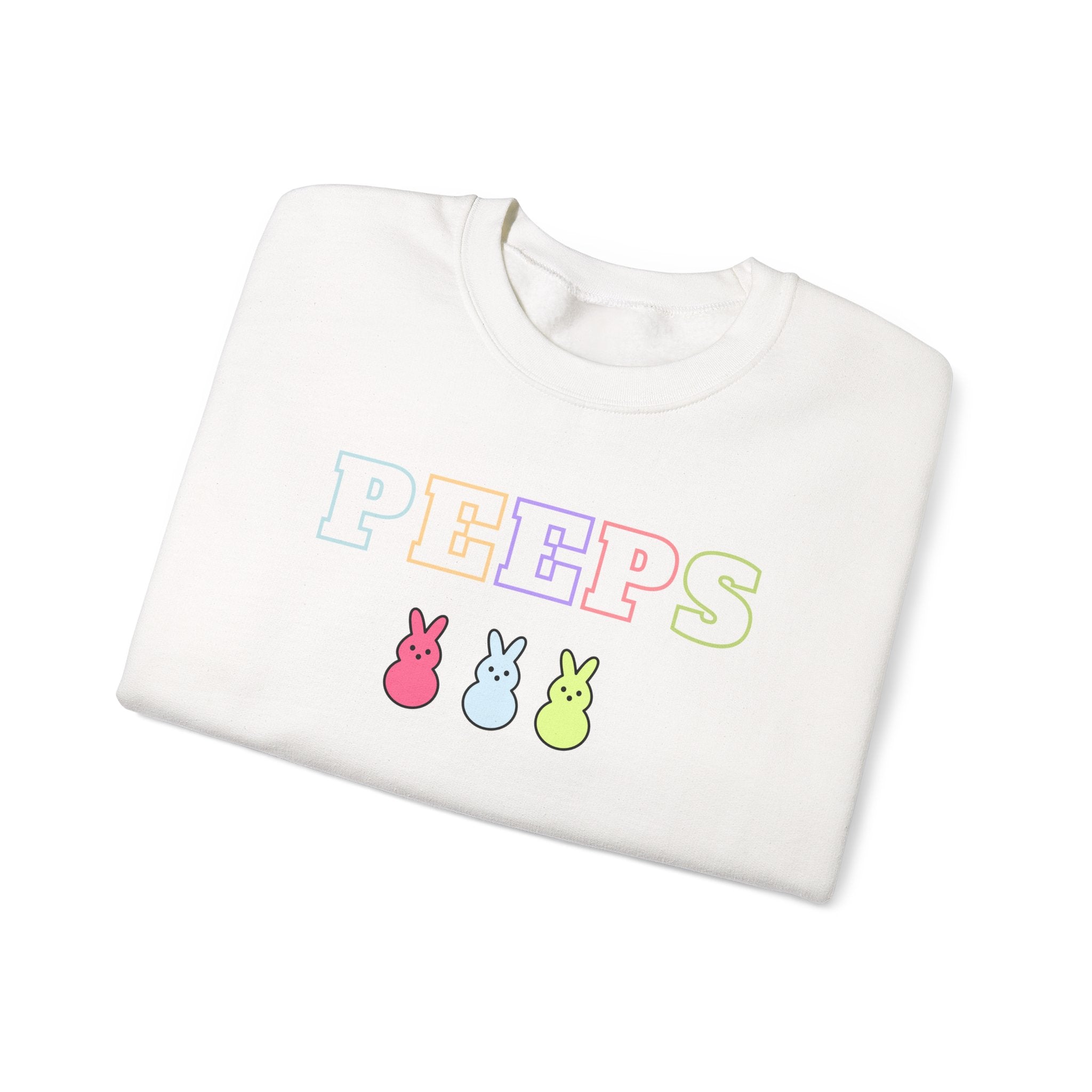 Peeps Easter Crewneck Sweatshirt — Pastel Bunny Candy Graphic