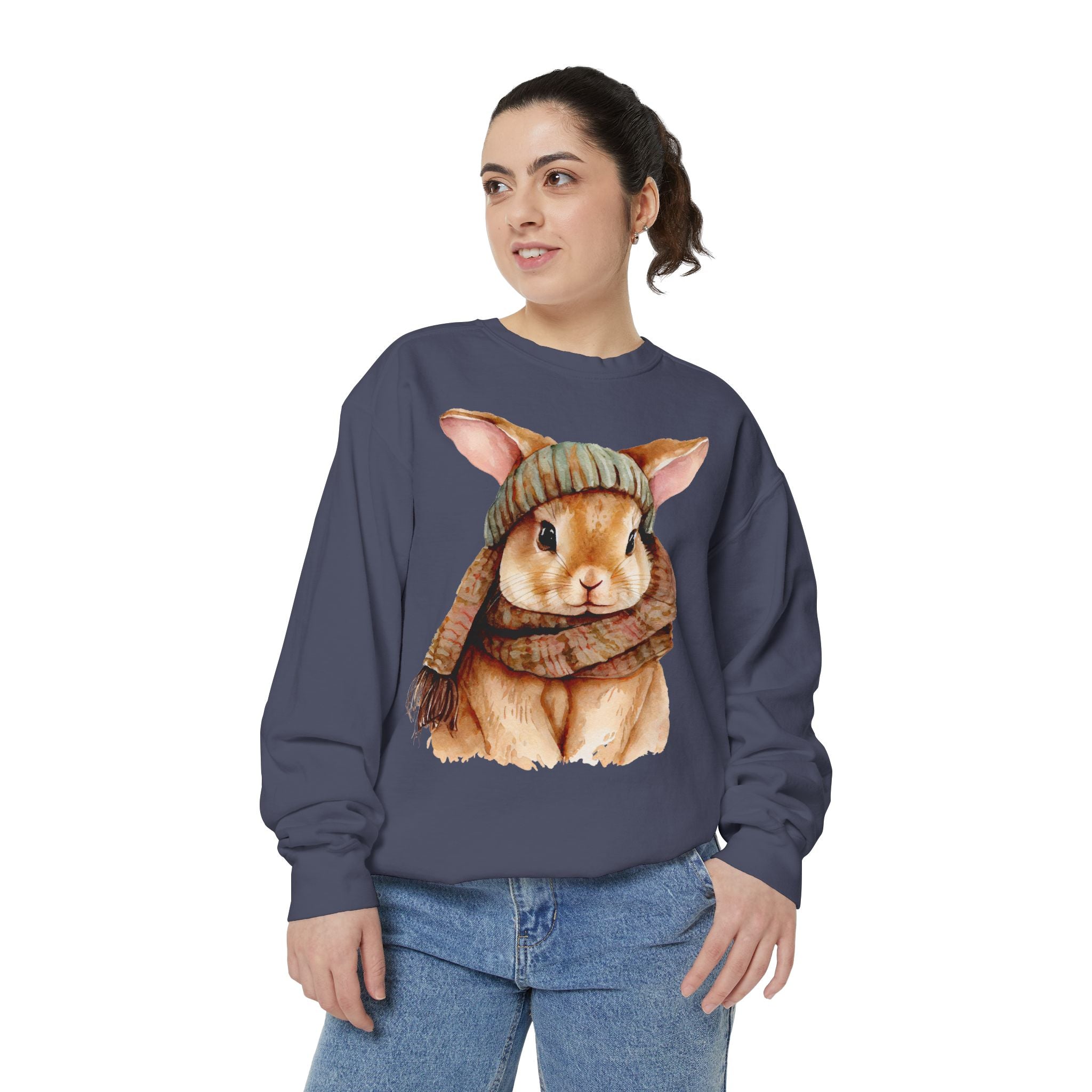 Comfort Colors - Ester Cozy Winter Bunny Sweatshirt
