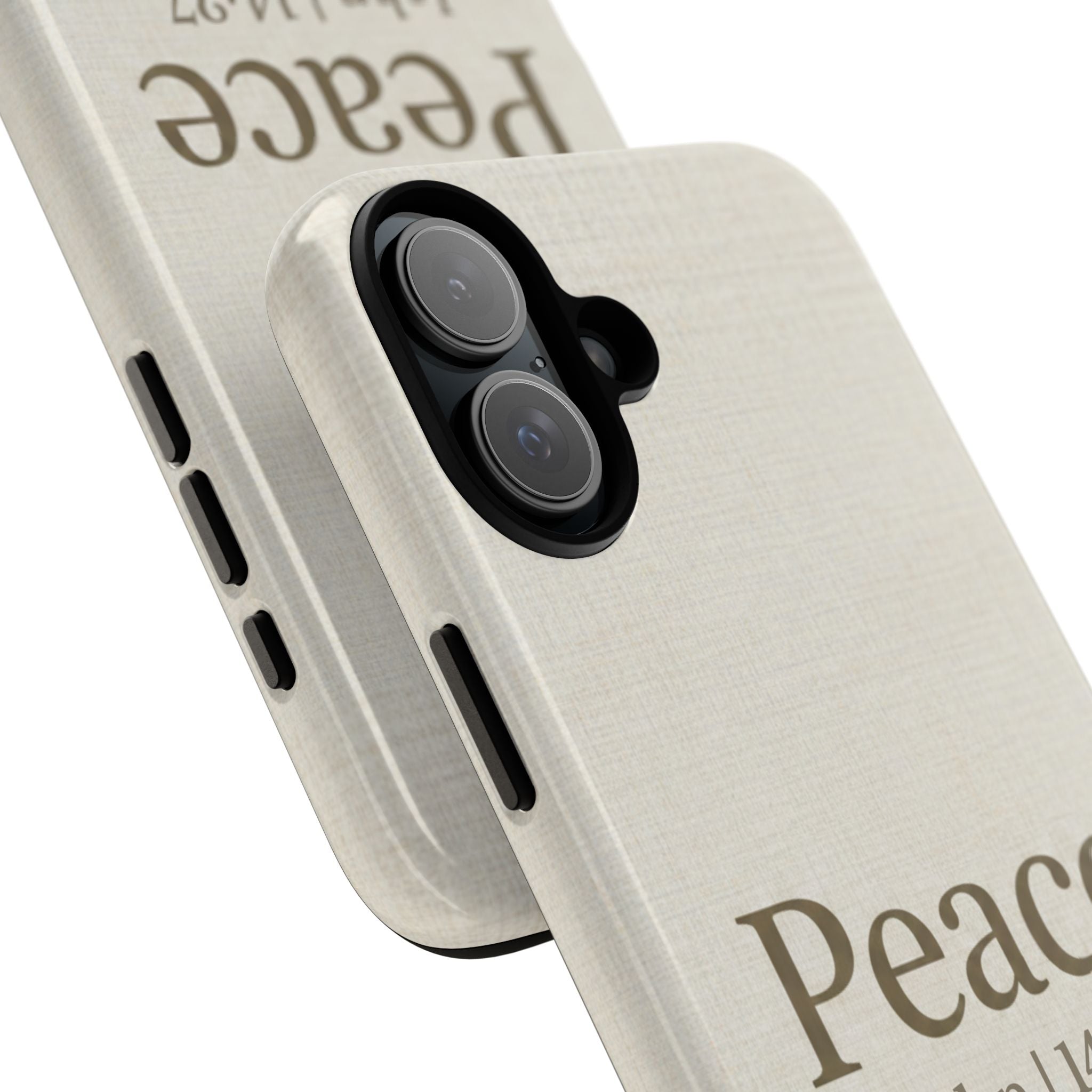 Peace (John 14:27) Phone Case — Minimalist Christian Scripture iPhone & Android Cover