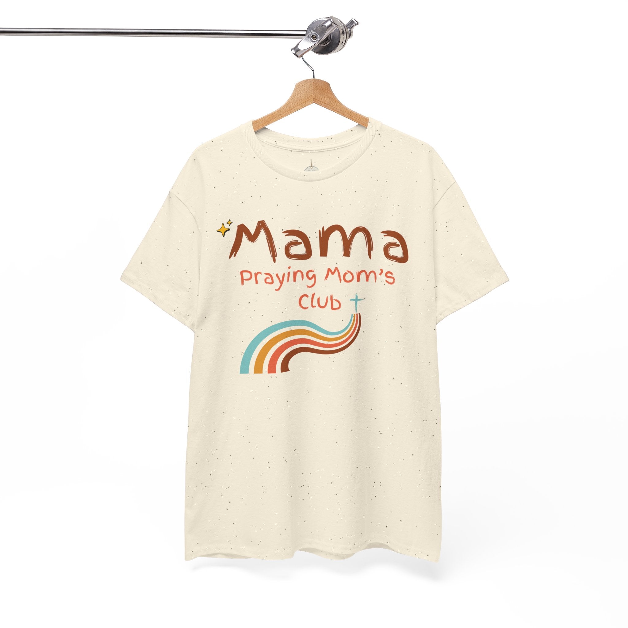 Mama Praying Mom's Club Tee — Inspirational Christian Mama T-Shirt with Rainbow - Mother's Day Gift