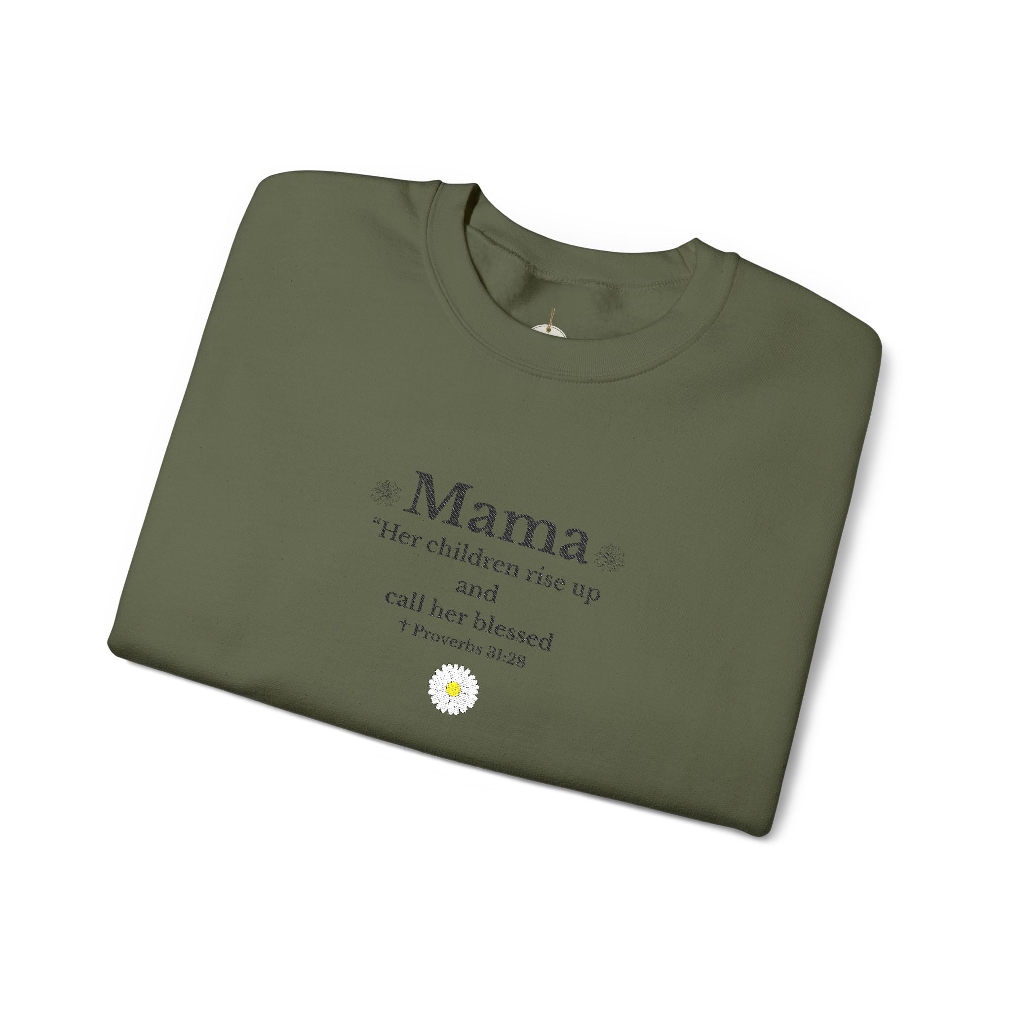 Mama Sunshine Crewneck Sweatshirt — "Mama the sunshine in my soul" Cozy Mom Gift - Embroidered