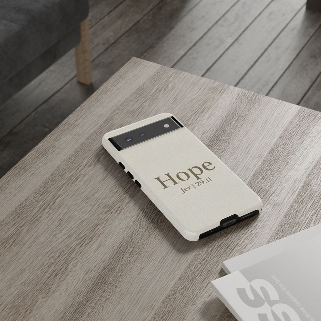 Hope (Jeremiah 29:11) Phone Case — Minimalist Christian Inspirational Cover