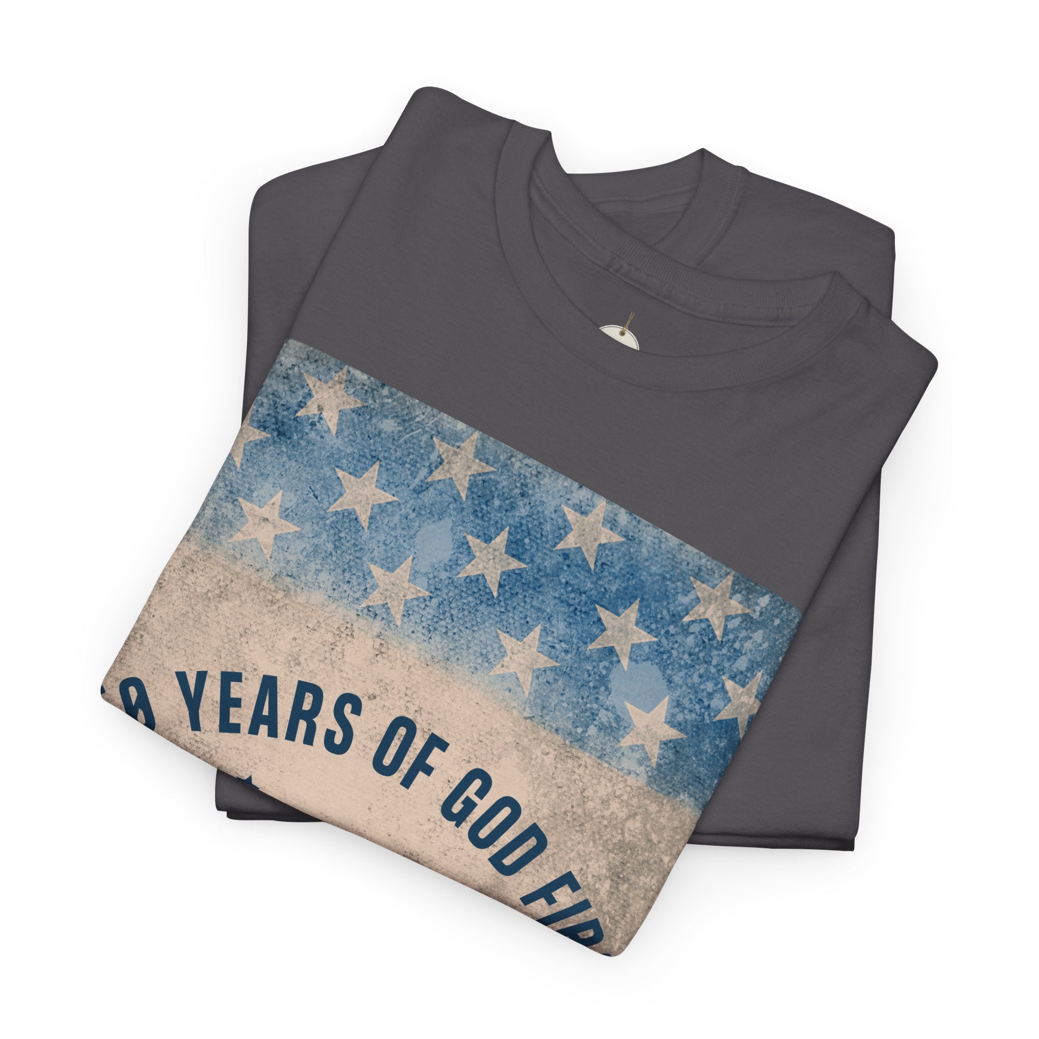 God First 250 Years Vintage American Flag  and Patriotic T-Shirt