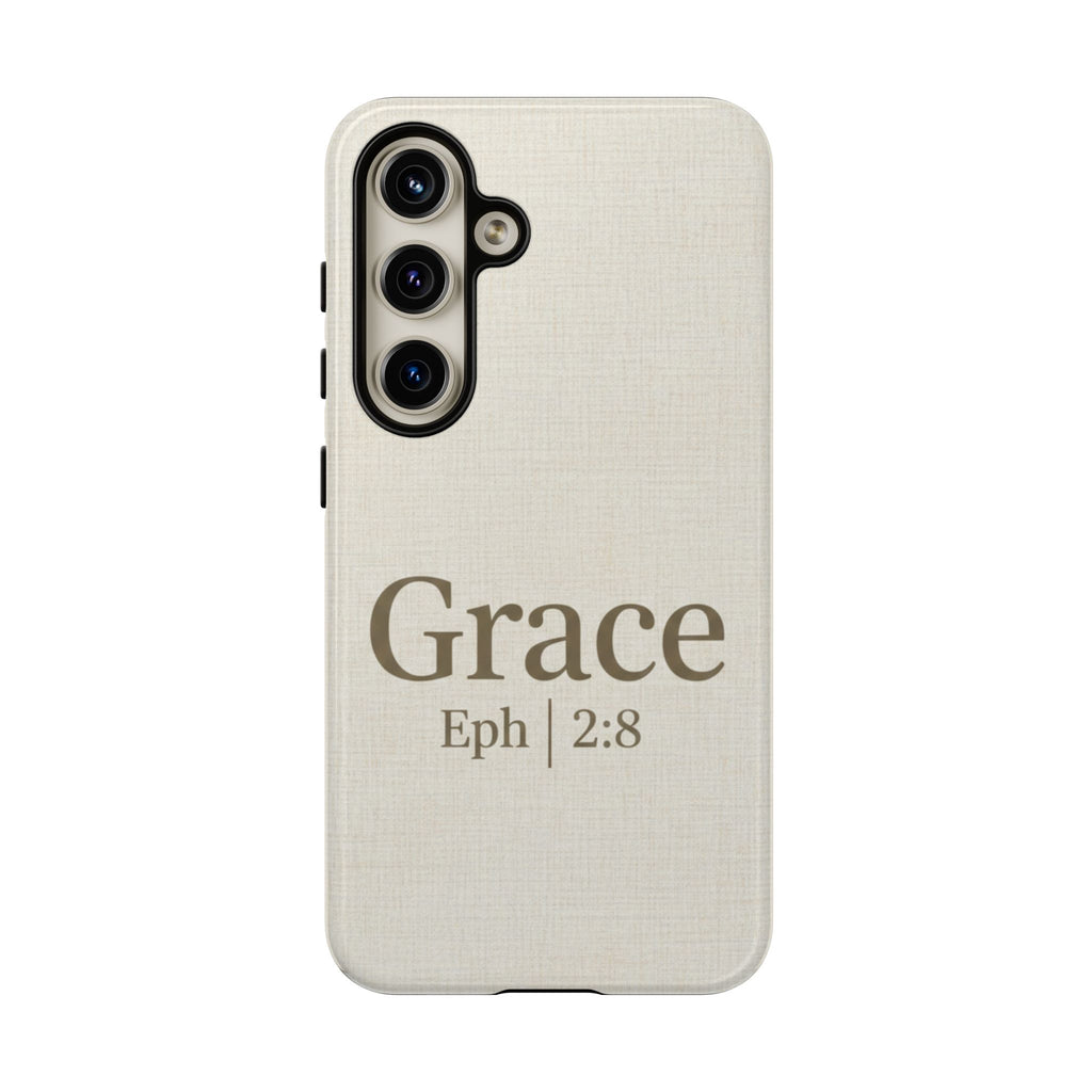 Grace (Ephesians 2:8) Phone Case — Minimalist Christian Inspirational Tough Case