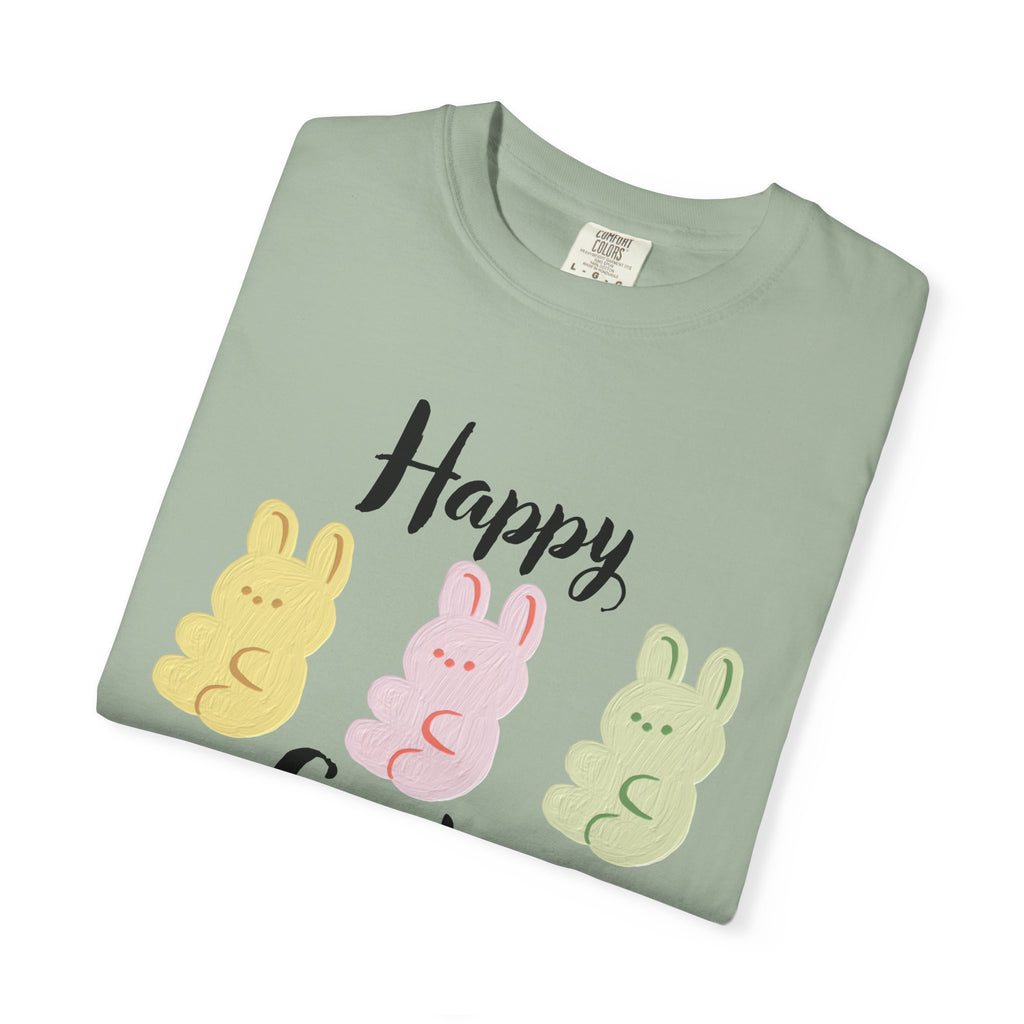 Happy Easter T-Shirt — 3 Pastel Bunny Peeps Spring Holiday Tee
