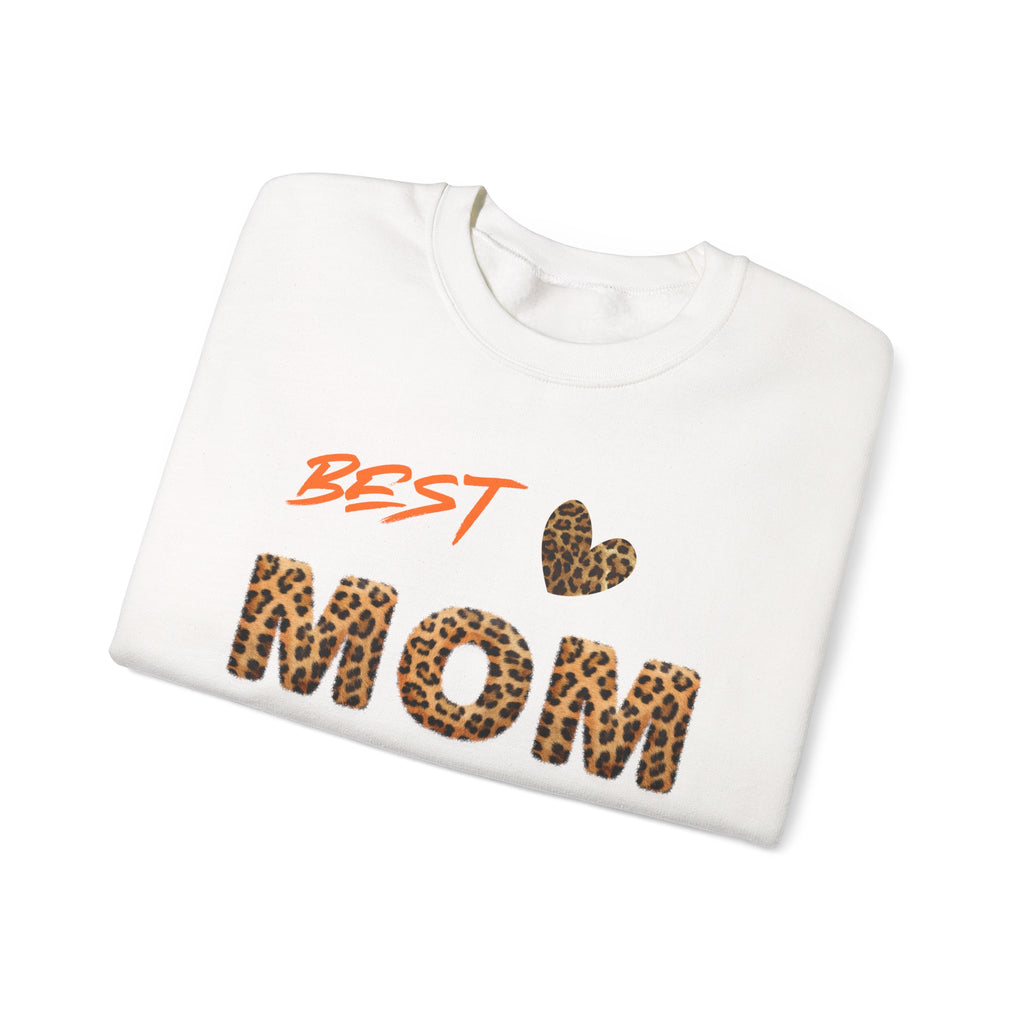 Leopard Print "Best Mom Ever" Sweatshirt | Mom Design Crewneck