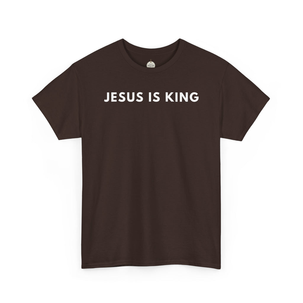 Jesus Is King Tee - Christian Faith White Cotton T-Shirt
