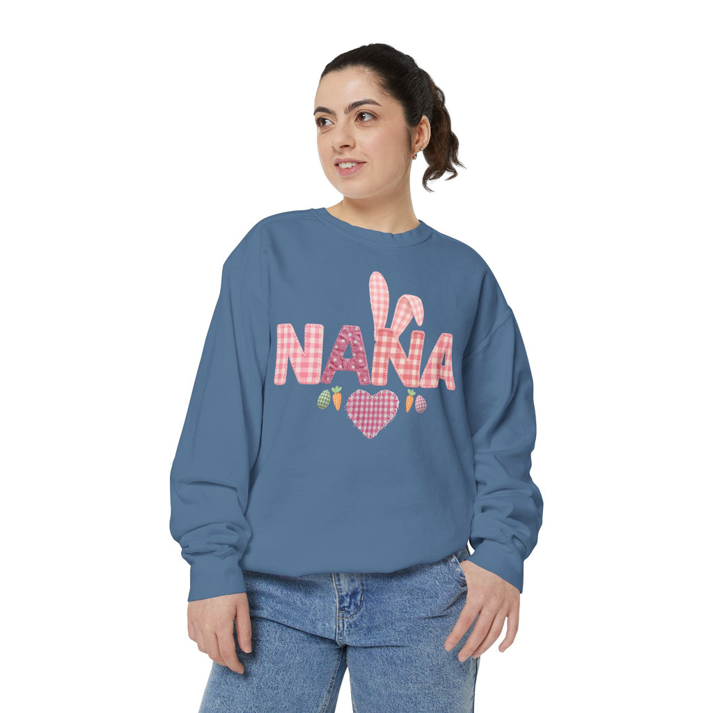 Nana Bunny Heart Sweatshirt — Cute Pink Easter Grandma (Nana) Pullover