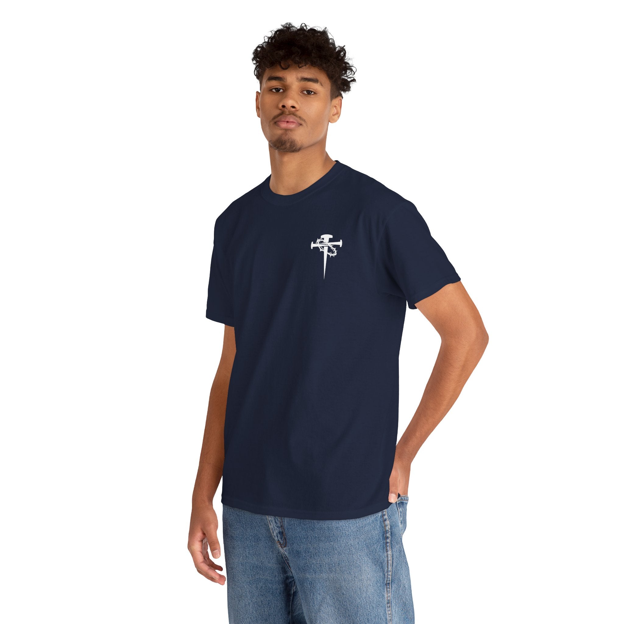 Cross & Dagger with Thorn of Crowns T-Shirt — Minimal Christian Chest Graphic