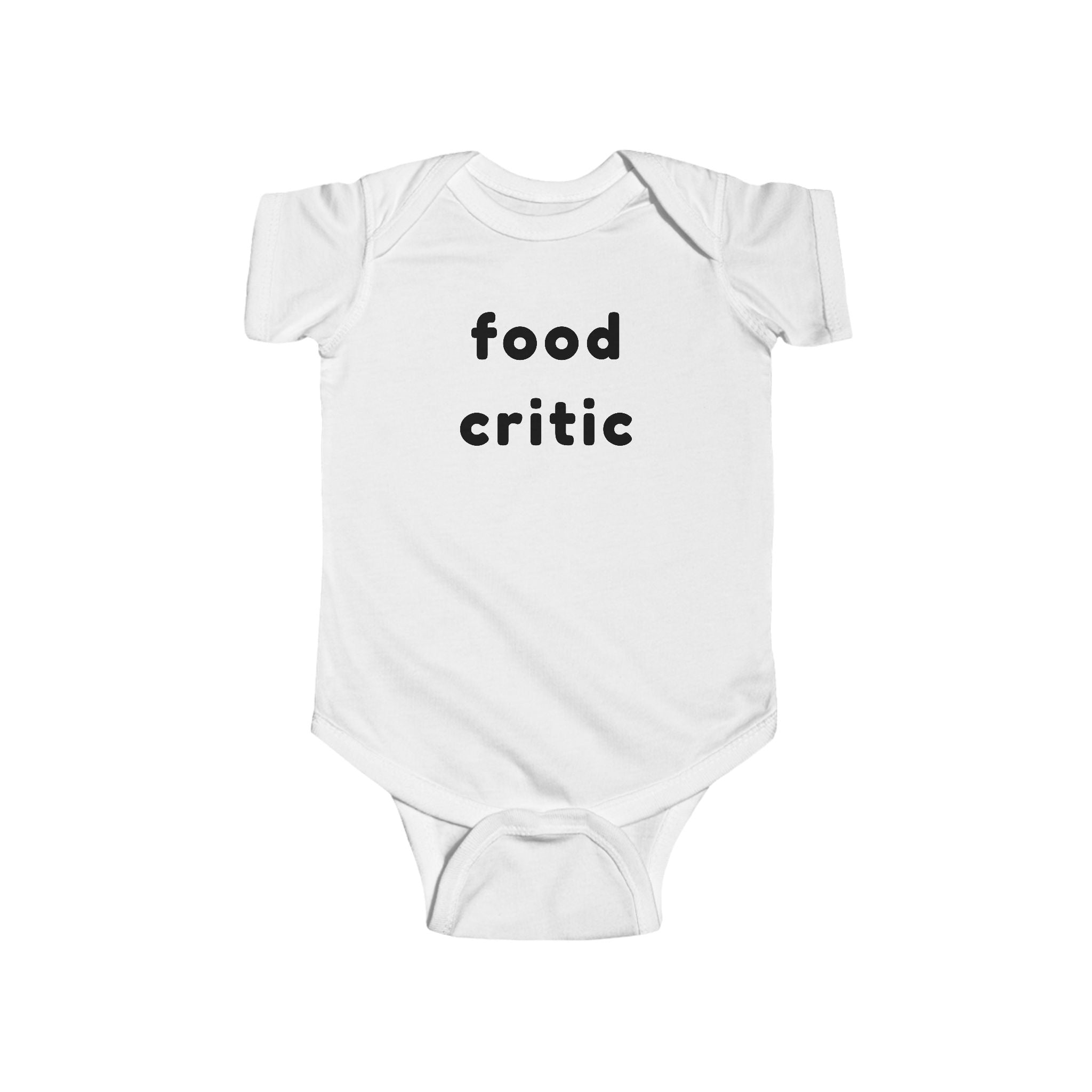 Infant Bodysuit "food critic" – Cute Baby Onesie Gift